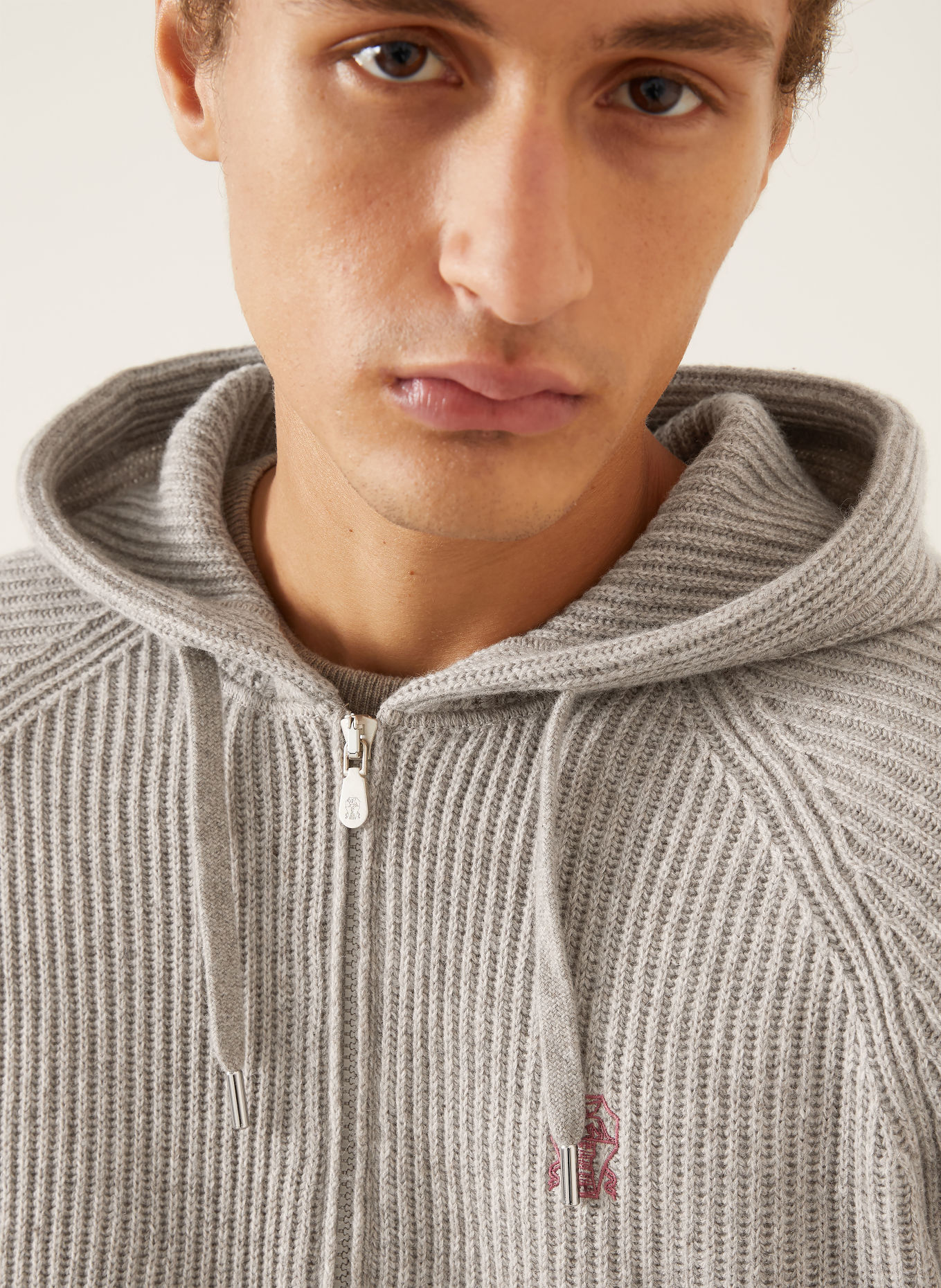 BRUNELLO CUCINELLI Strickjacke aus Cashmere: GRAU