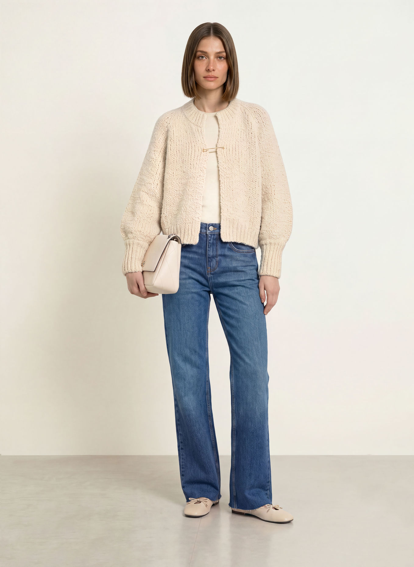 by Aylin Koenig Gebreide hoes CONNIE van alpaca: ECRU