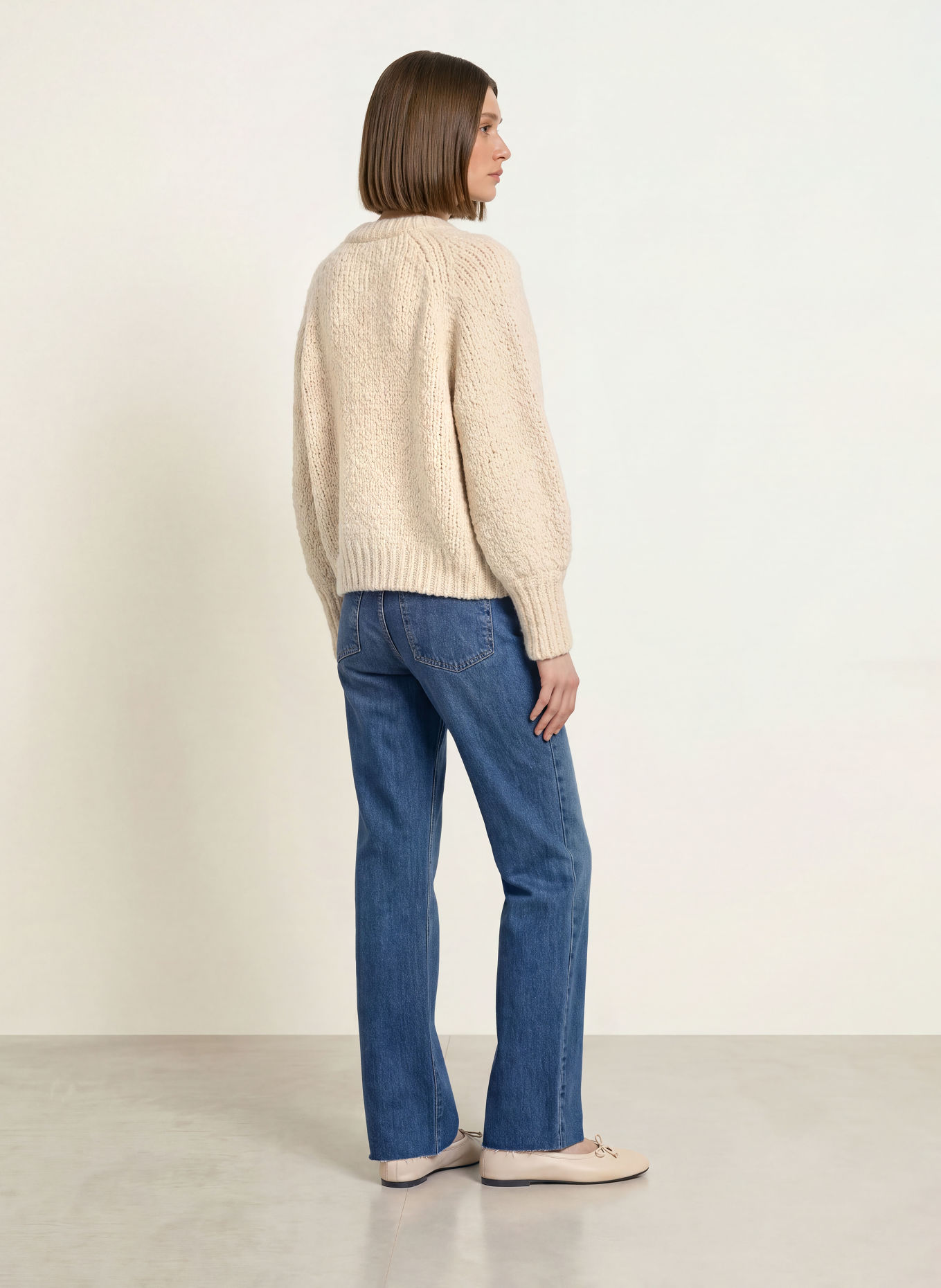 by Aylin Koenig Gebreide hoes CONNIE van alpaca: ECRU