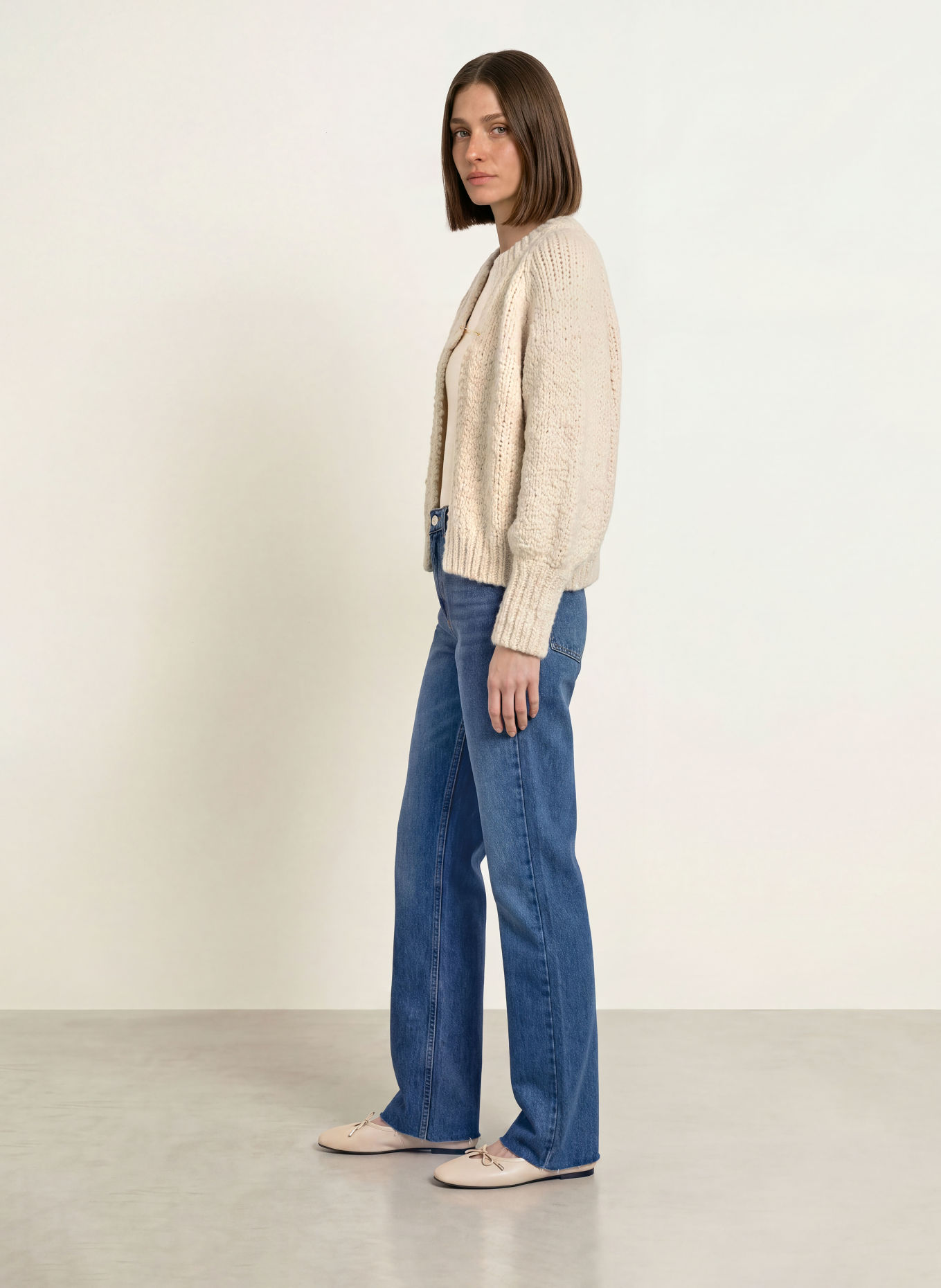 by Aylin Koenig Gebreide hoes CONNIE van alpaca: ECRU