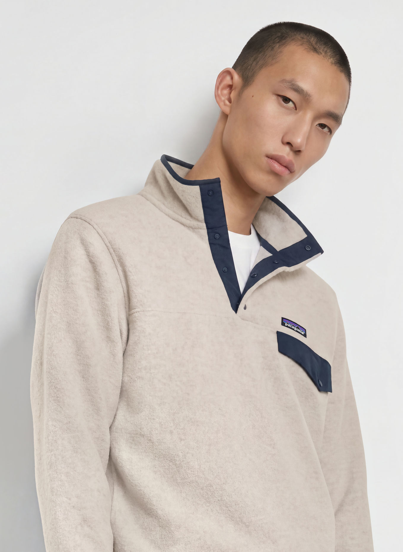 patagonia Fleecepullover SYNCHILLA ® SNAP-T®: LICHTGRIJS / DONKERBLAUW