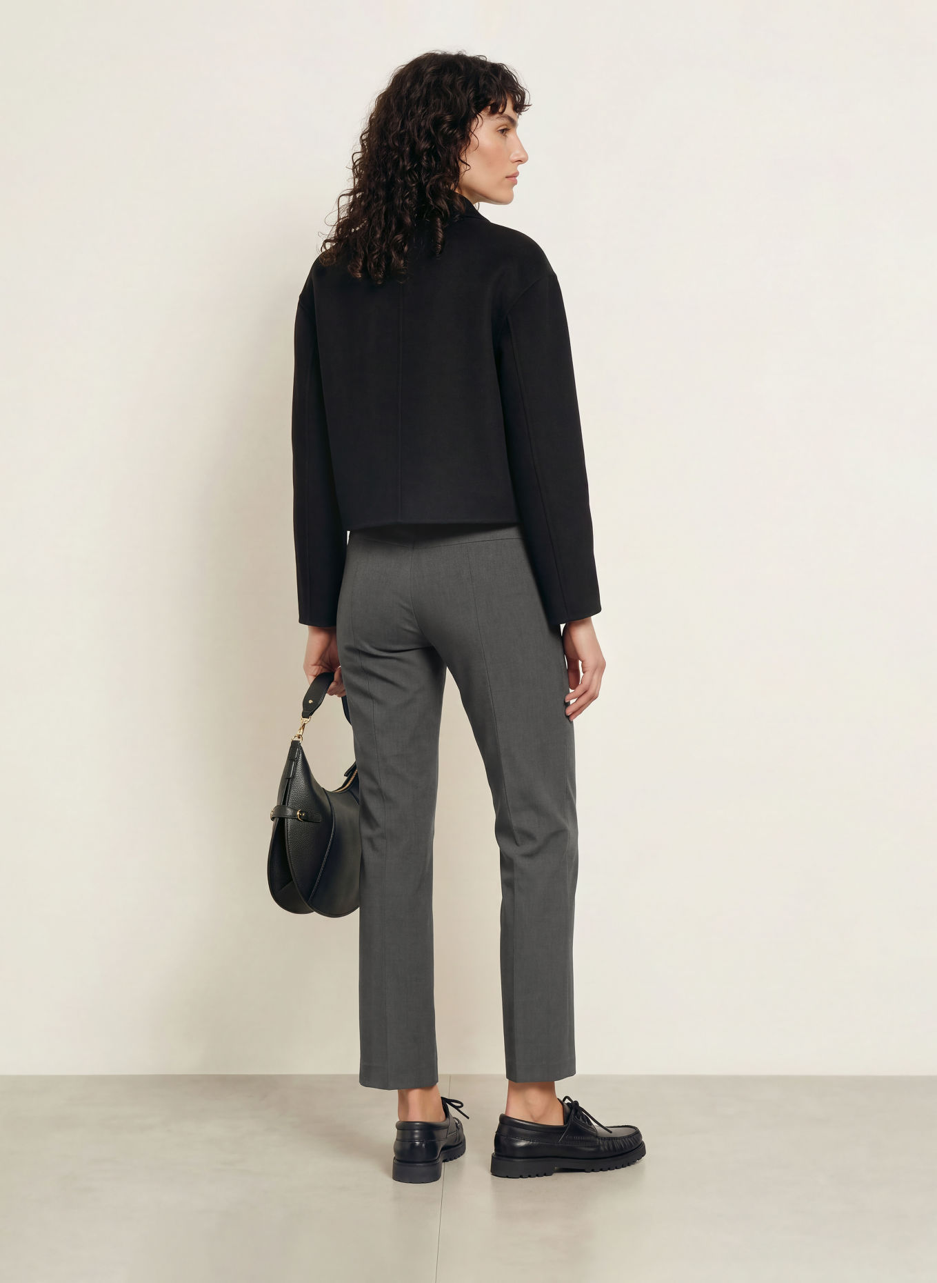 CAMBIO Bootcut trousers FARAH: DARK GRAY