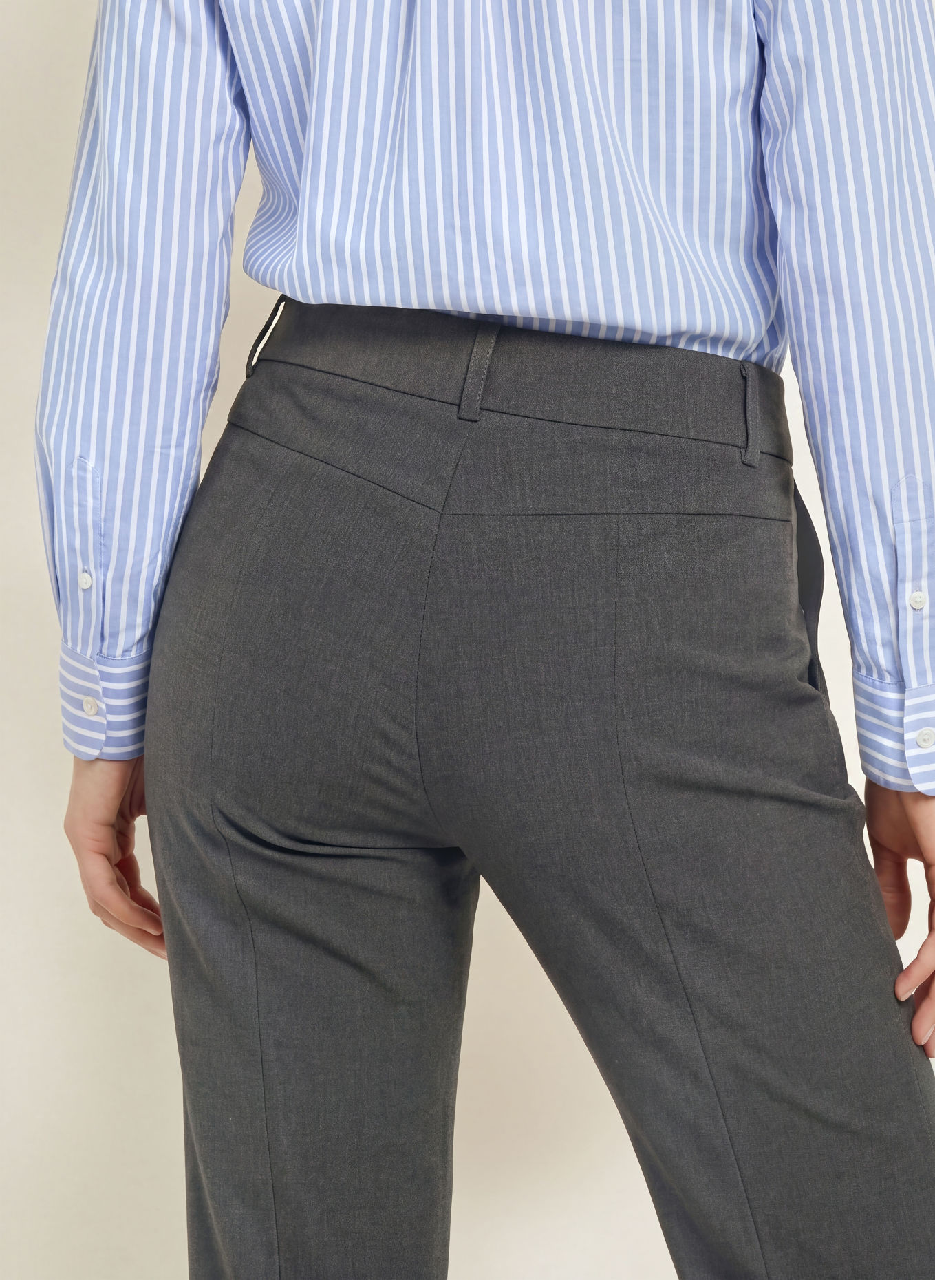 CAMBIO Bootcut trousers FARAH: DARK GRAY
