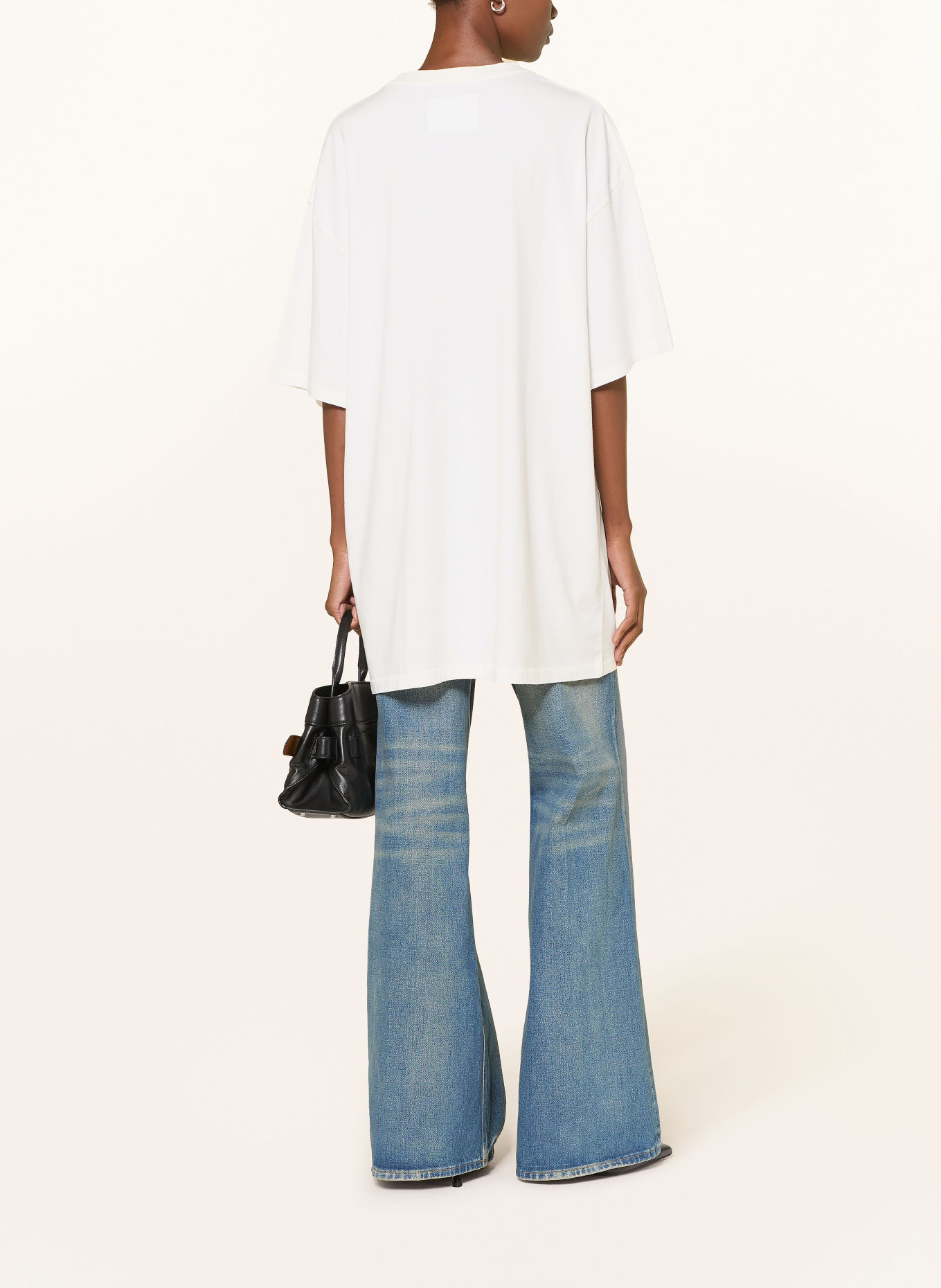 black palms Oversized shirt: WIT