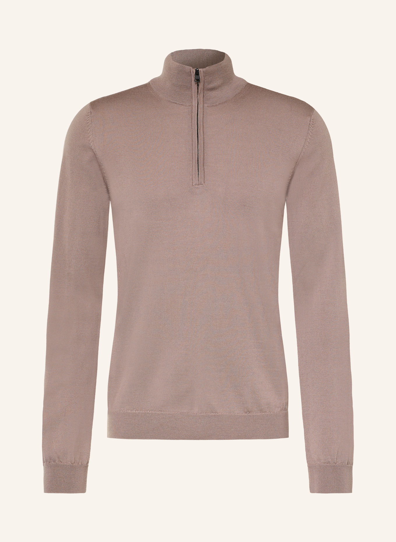 HUGO Half-zip sweater SAN QUIRIN: BEIGE