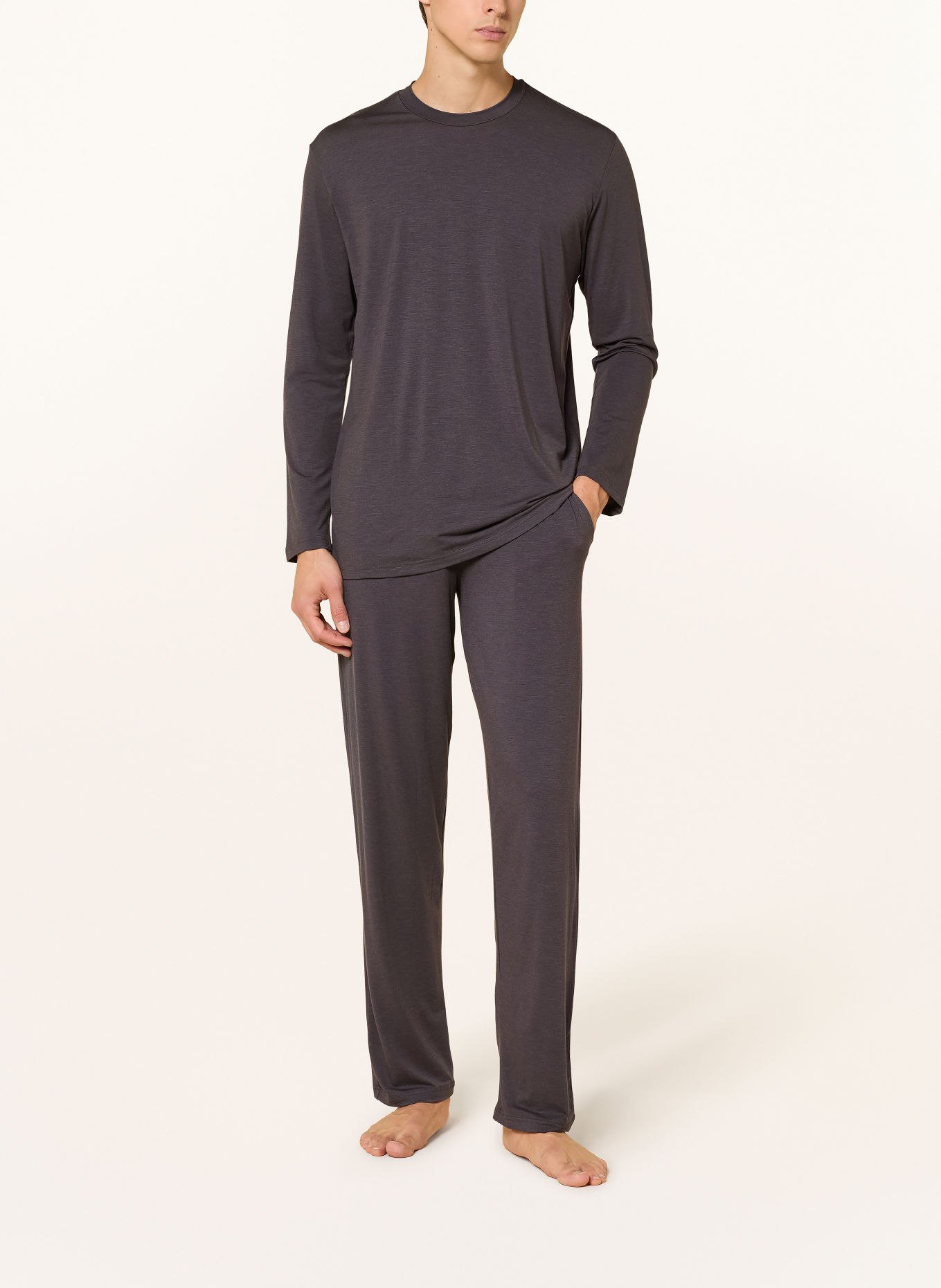 zimmerli Schlafanzug COZY COMFORT: DUNKELGRAU