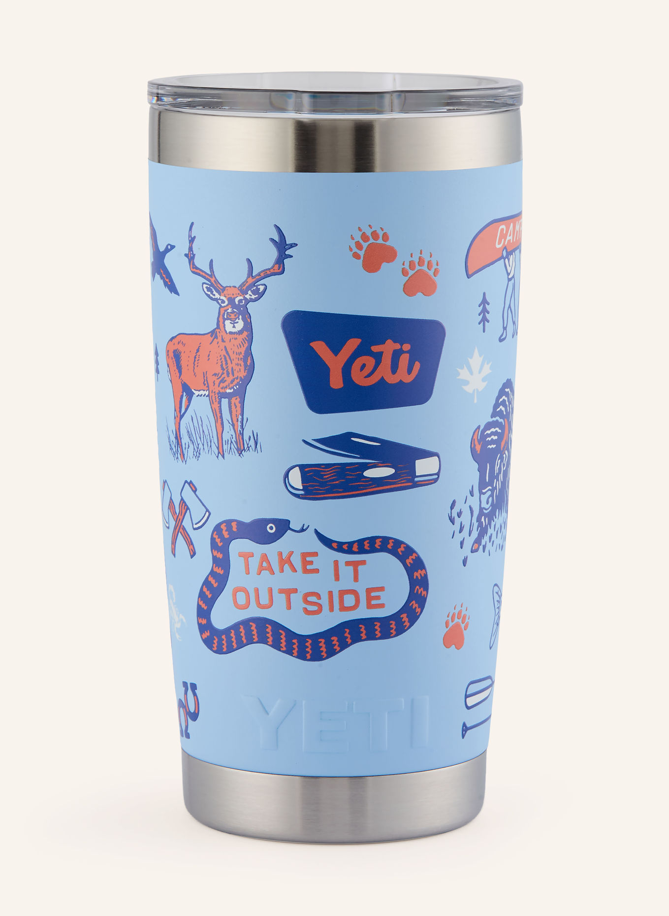 YETI Termohrnek RAMBLER®: MODRÁ / ORANŽOVÁ / MODRÁ