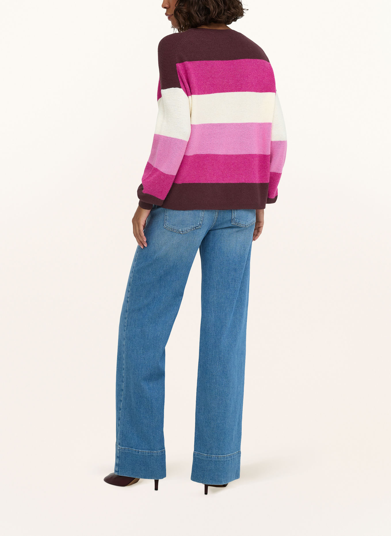 ONLY trui: FUCHSIA / ECRU / ROZE