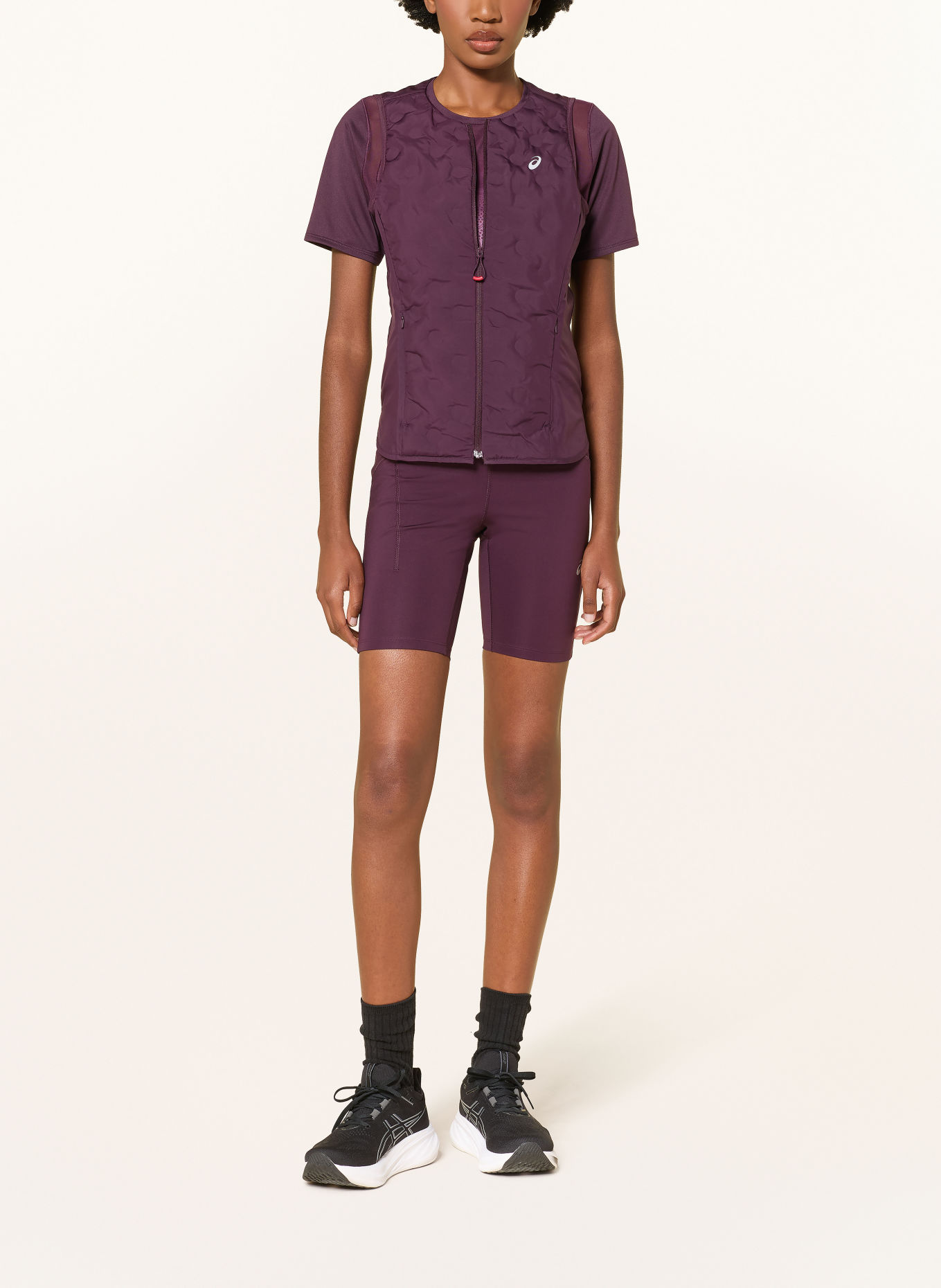 ASICS Hardloopbroek ROAD HIGH WAIST 8IN SPRINTER: DONKERROOD