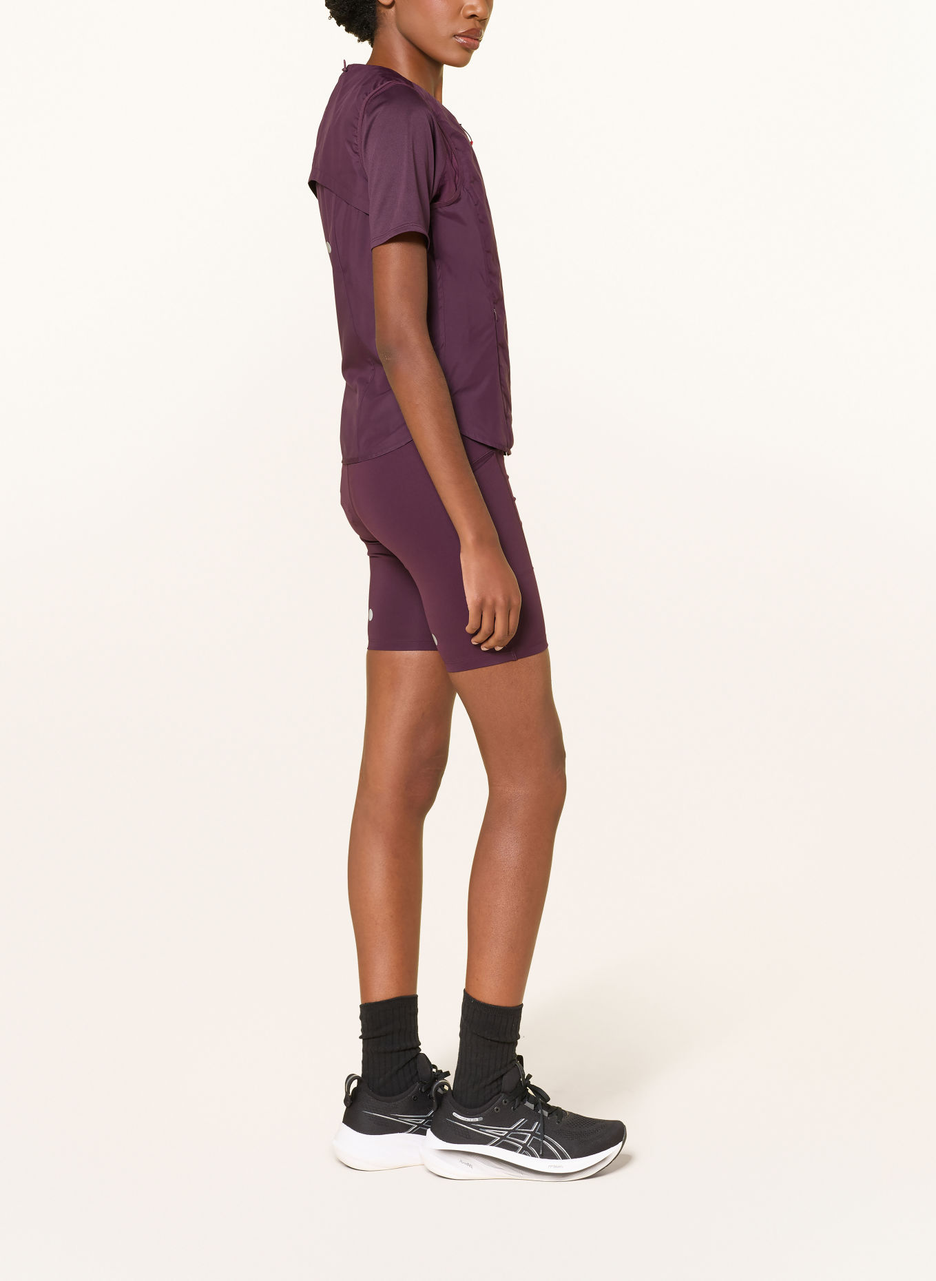 ASICS Hardloopbroek ROAD HIGH WAIST 8IN SPRINTER: DONKERROOD