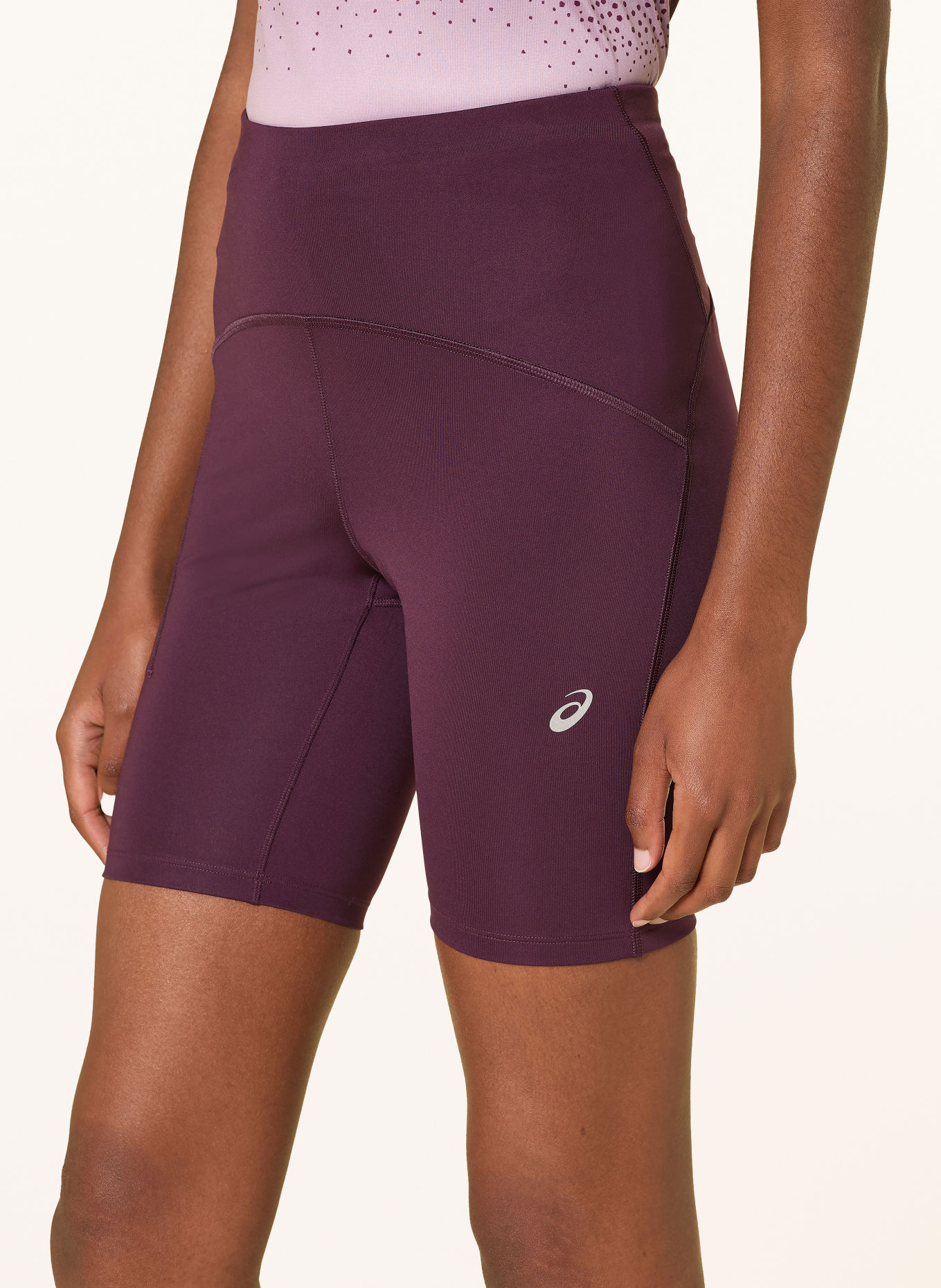 ASICS Hardloopbroek ROAD HIGH WAIST 8IN SPRINTER: DONKERROOD