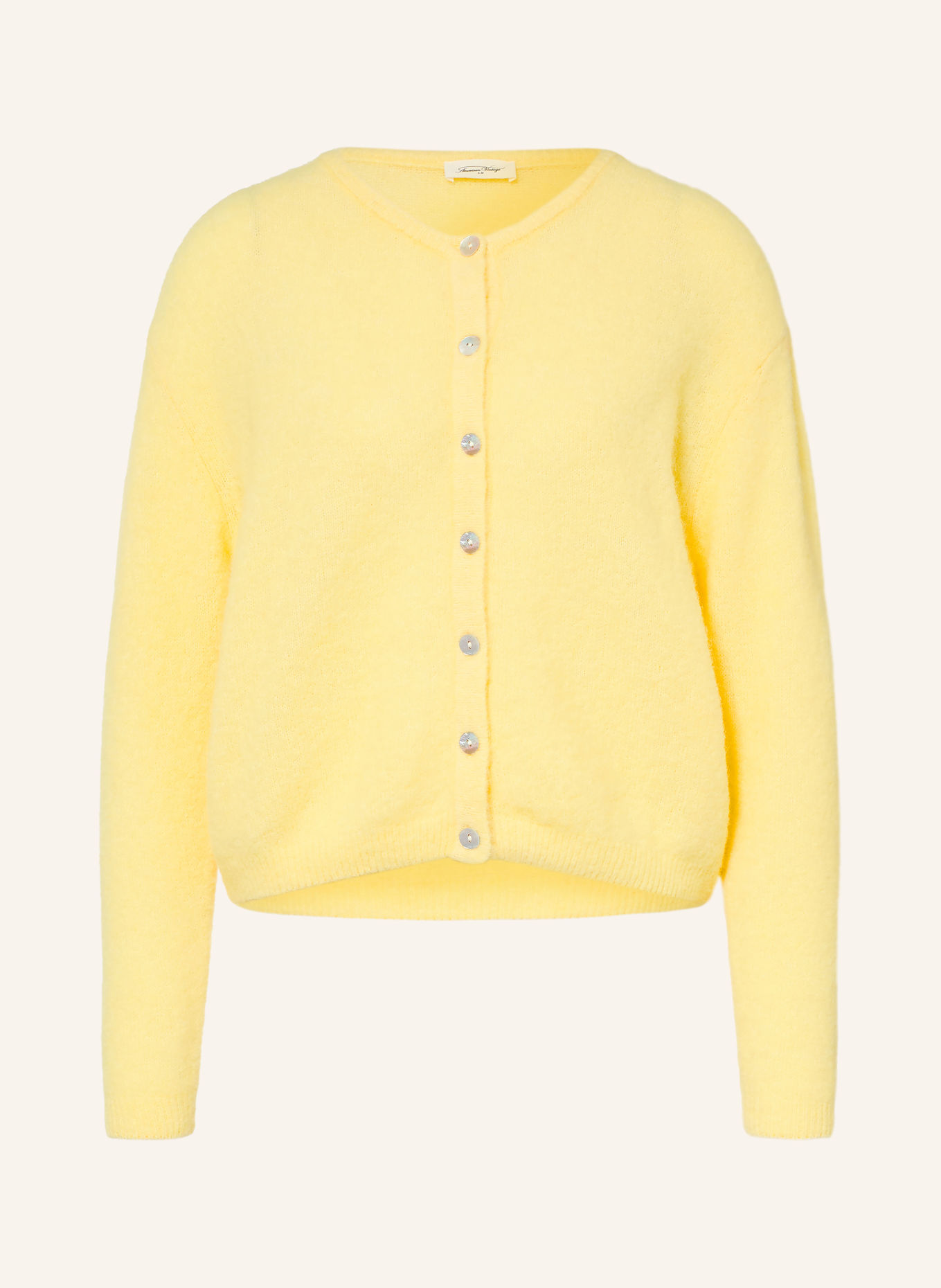 American Vintage Gebreid vest met alpaca: GEEL
