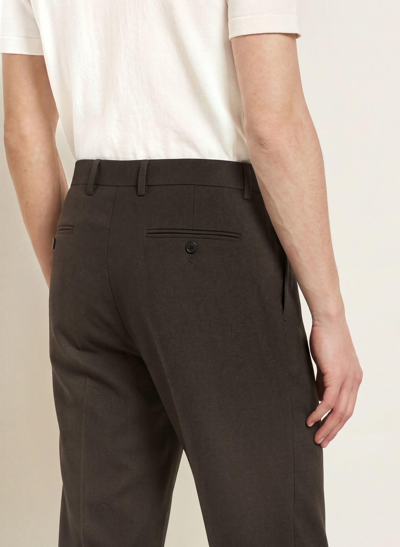 SANDRO Spodnie garniturowe slim fit: G250 DARK TAUPE