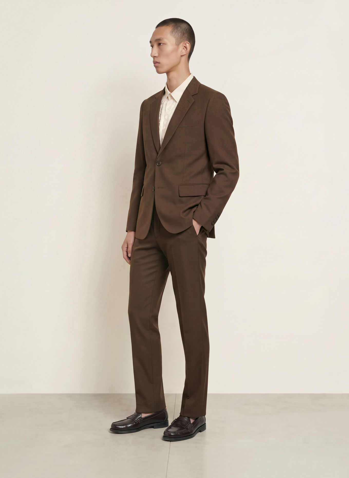 SANDRO Anzugsakko Regular Fit: G250 DARK TAUPE