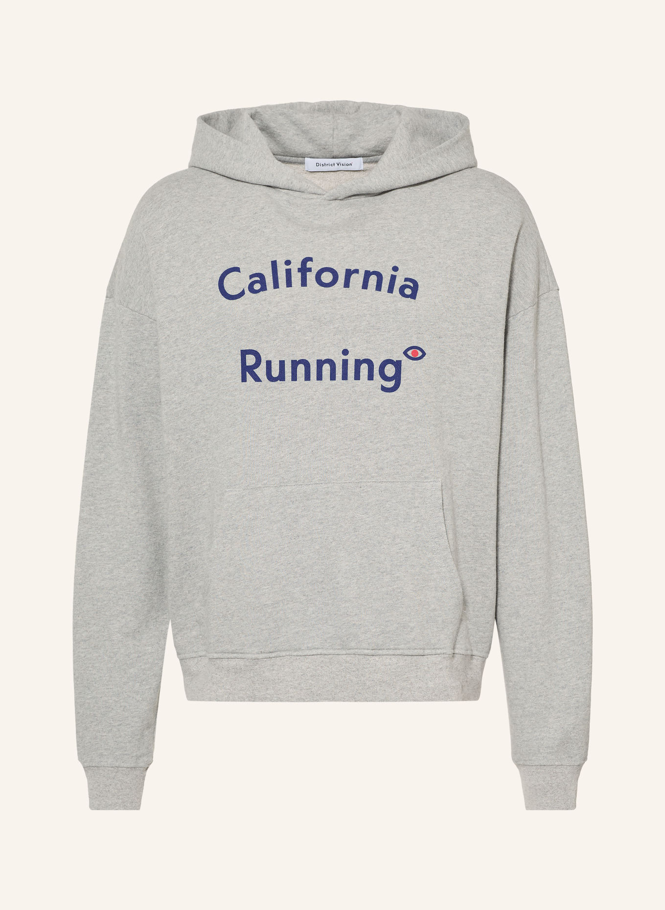 District Vision Hoodie: GRAY / DARK BLUE