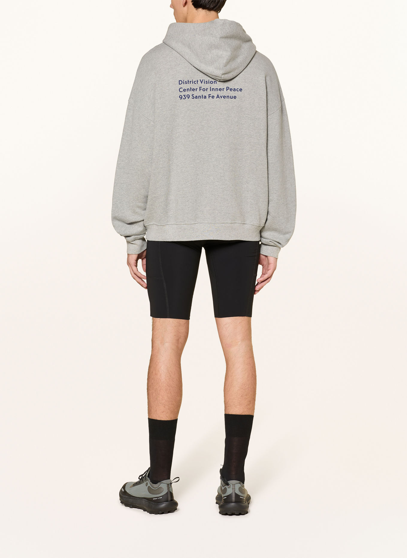 District Vision Hoodie: GRAY / DARK BLUE