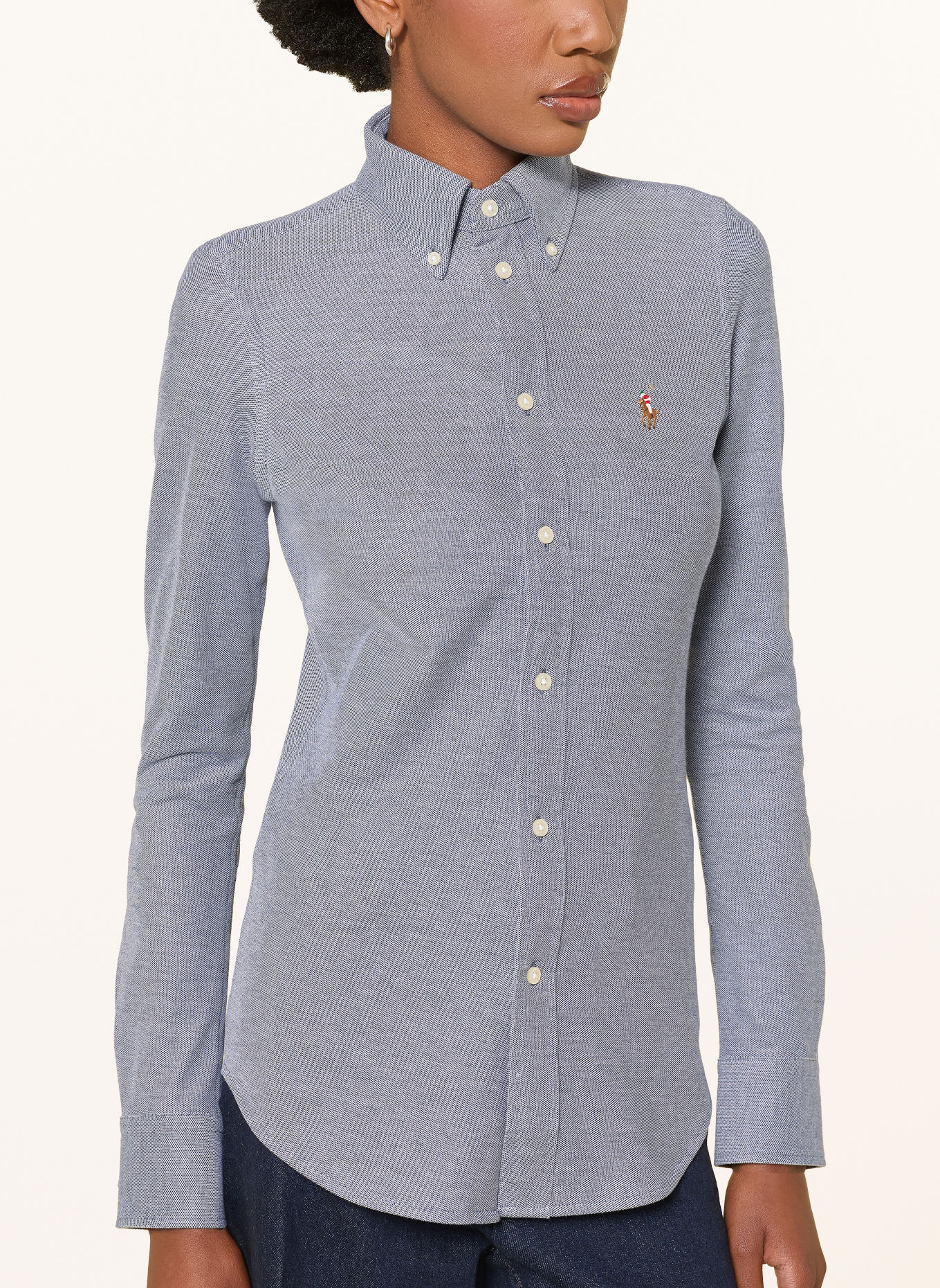POLO RALPH LAUREN Bluză: ALBASTRU ÎNCHIS / ALB