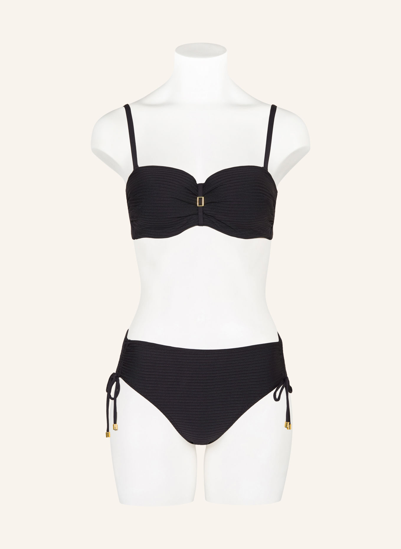 CYELL Bandeau bikini top NOOS CAVIAR: BLACK