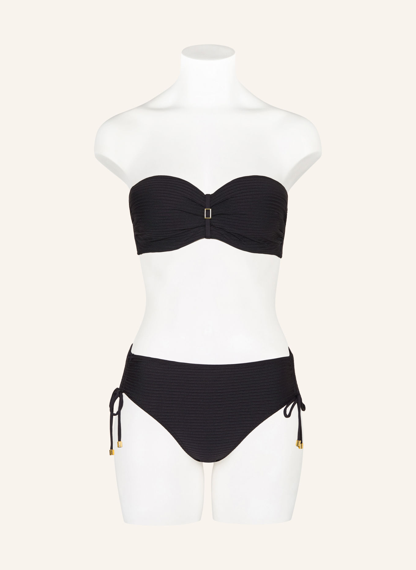 CYELL Bandeau bikini top NOOS CAVIAR: BLACK