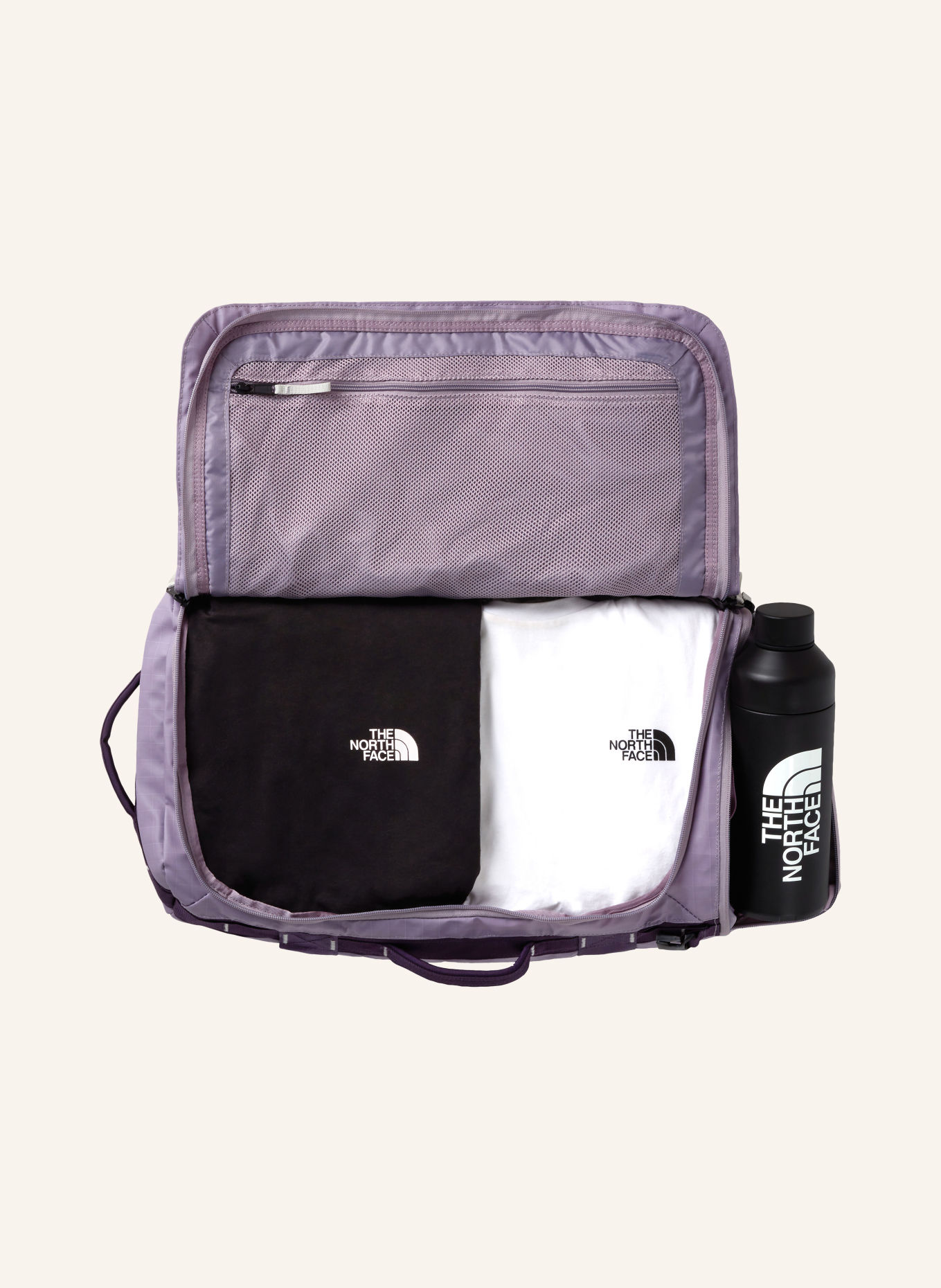 THE NORTH FACE Reisetasche BASE CAMP VOYAGER DUFFEL 32 l mit Laptopfach: HELLLILA / LILA