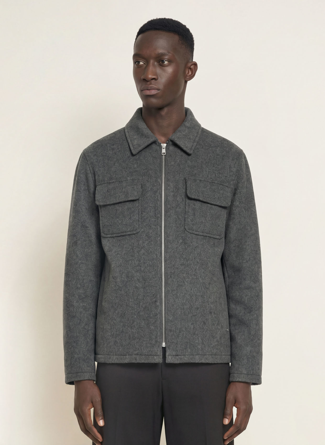 SANDRO Overjacket: DUNKELGRAU