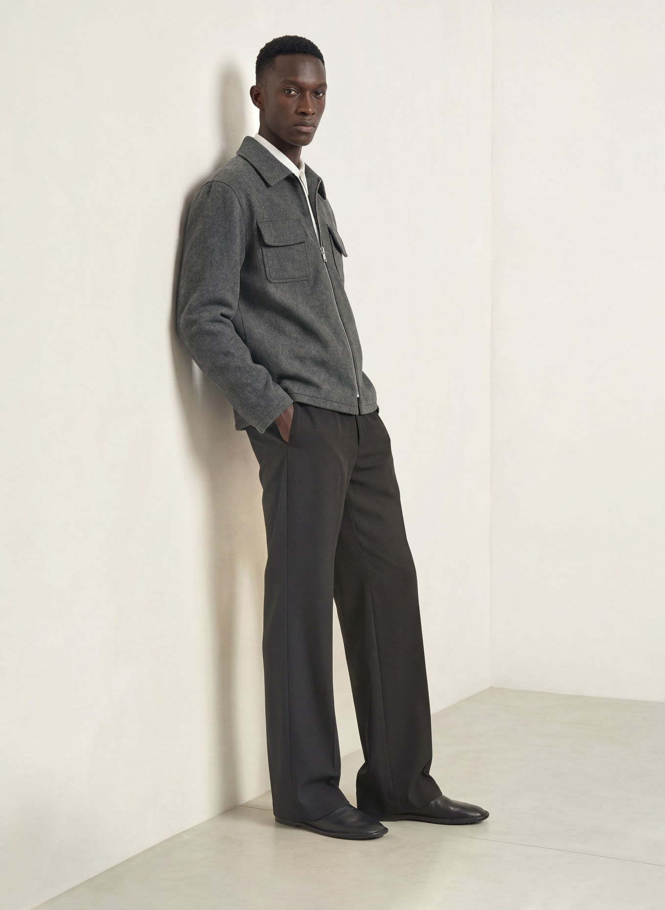SANDRO Overjacket: DUNKELGRAU