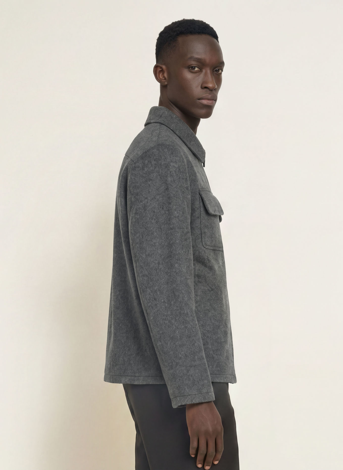 SANDRO Overjacket: DUNKELGRAU