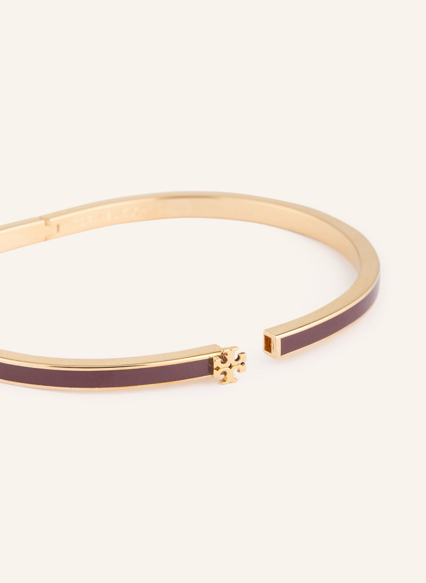 TORY BURCH Armreif THIN KIRA: GOLD / DUNKELROT