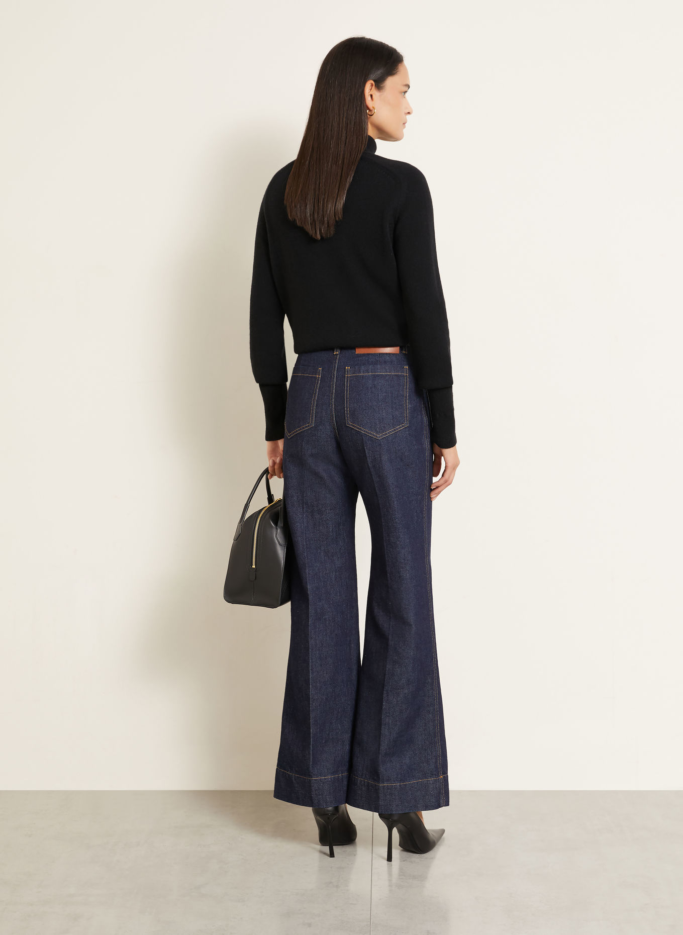 VICTORIA BECKHAM Turtleneck sweater: BLACK