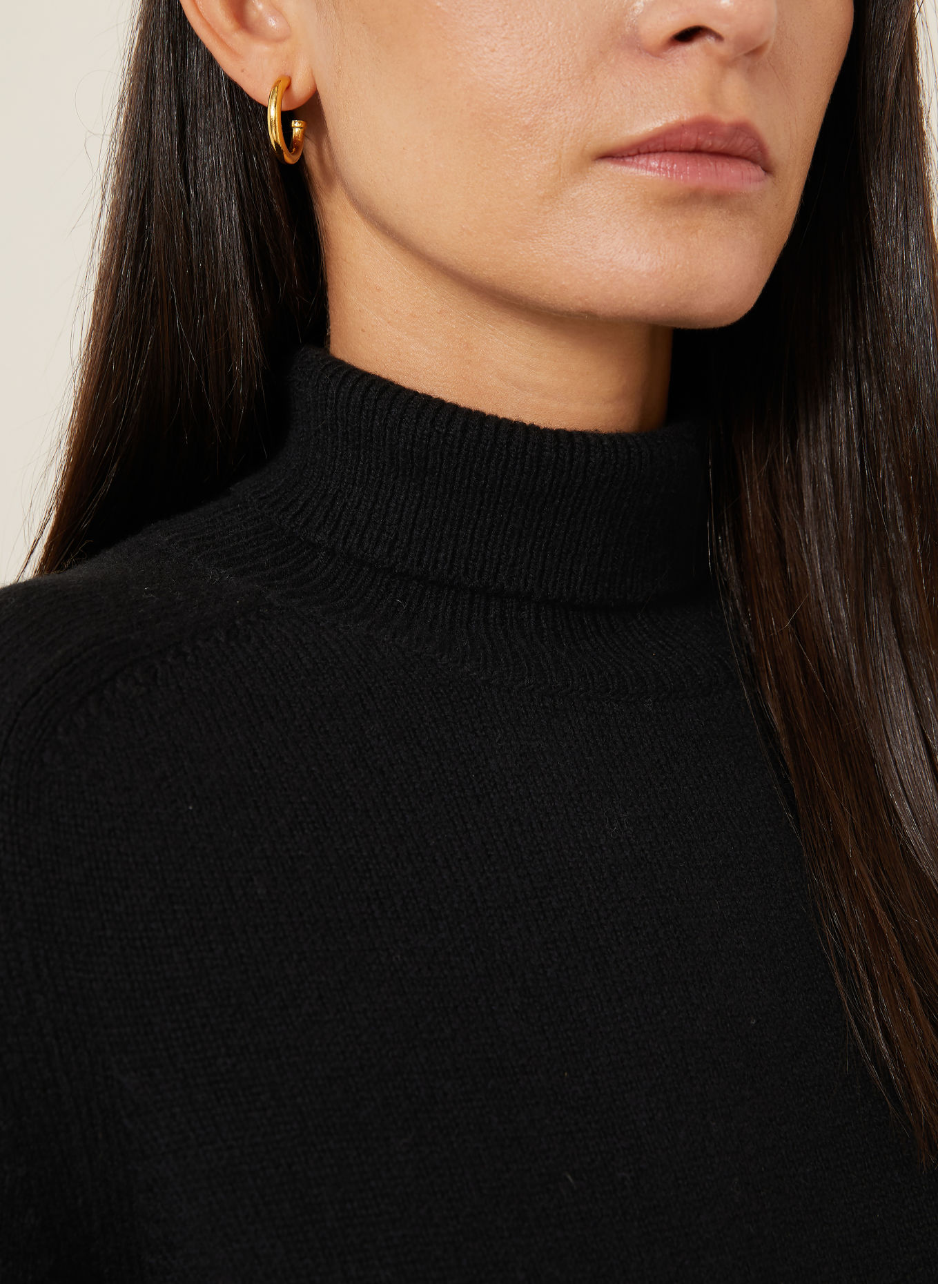 VICTORIA BECKHAM Turtleneck sweater: BLACK