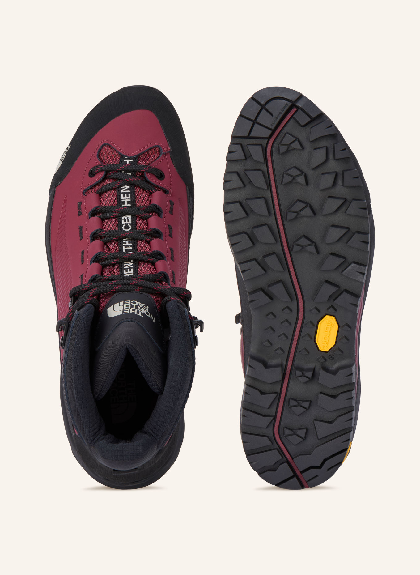 THE NORTH FACE Trekkingschuhe VERTO ALPINE MID GORE-TEX: DUNKELROT / SCHWARZ