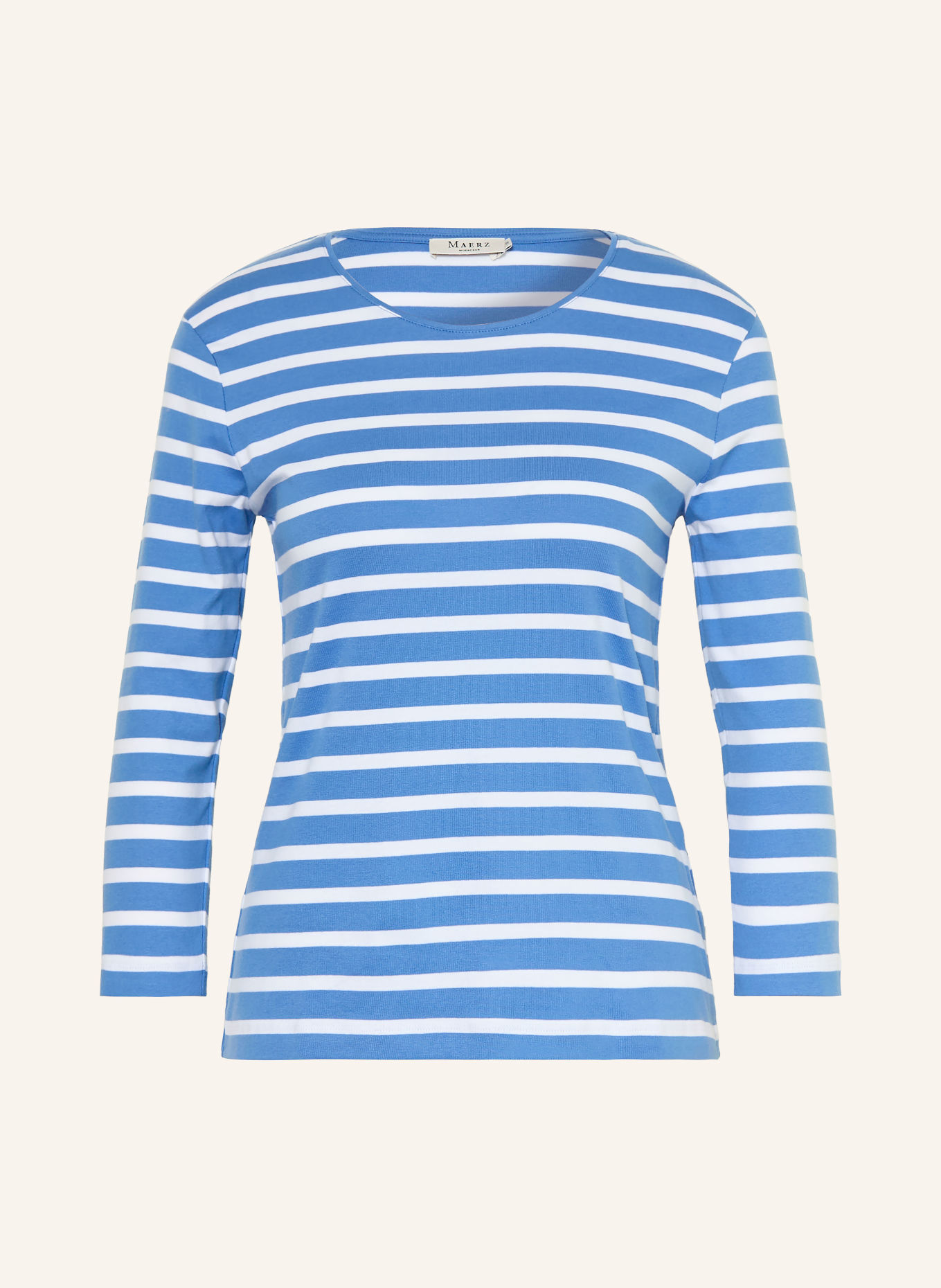 MAERZ MUENCHEN Shirt met 3/4-mouwen: BLAUWGRIJS / WIT