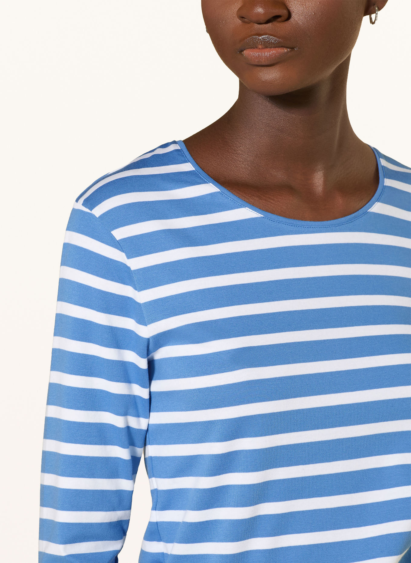 MAERZ MUENCHEN Shirt met 3/4-mouwen: BLAUWGRIJS / WIT