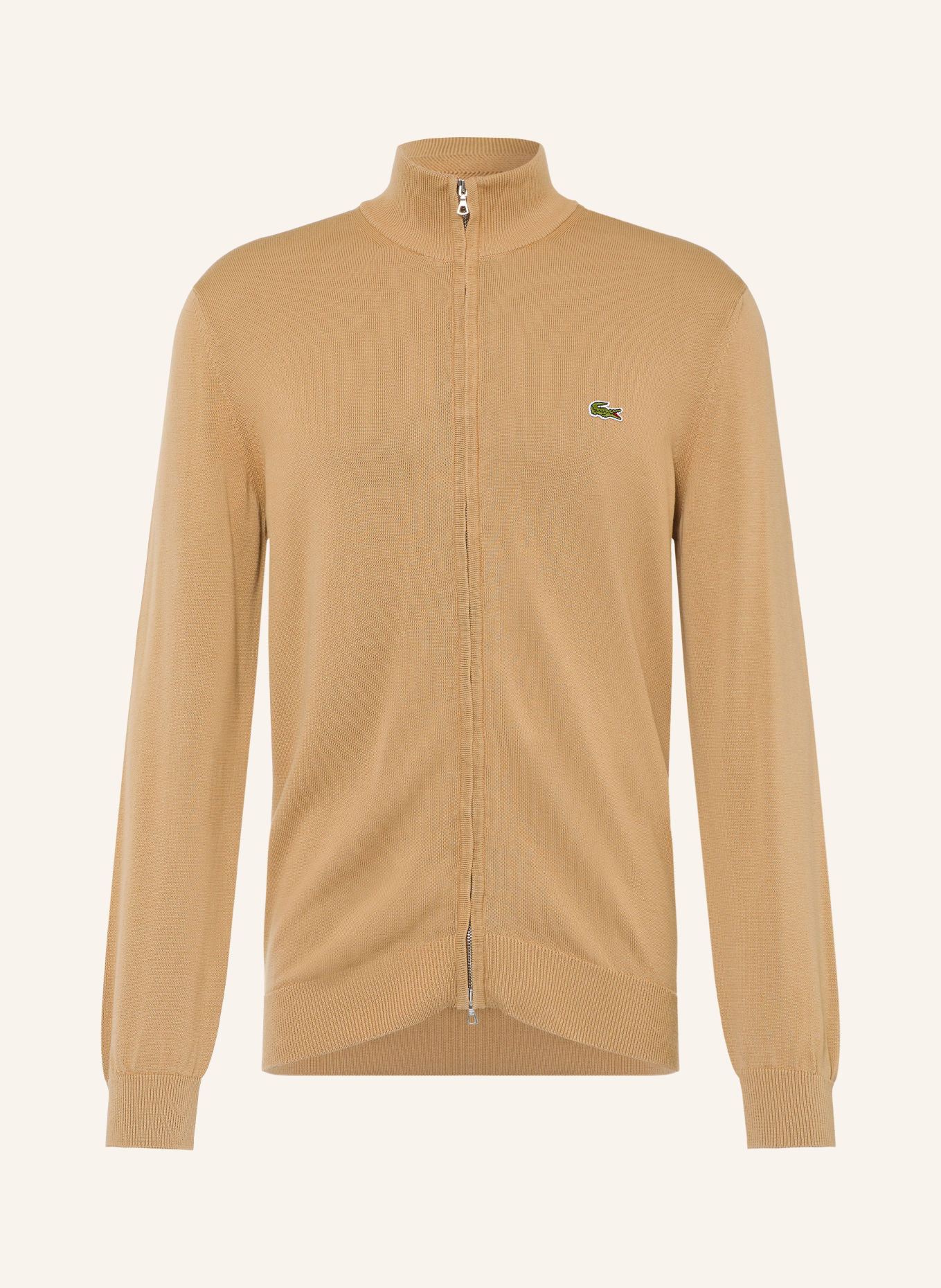 LACOSTE Pletený kardigan: VELBLOUDÍ