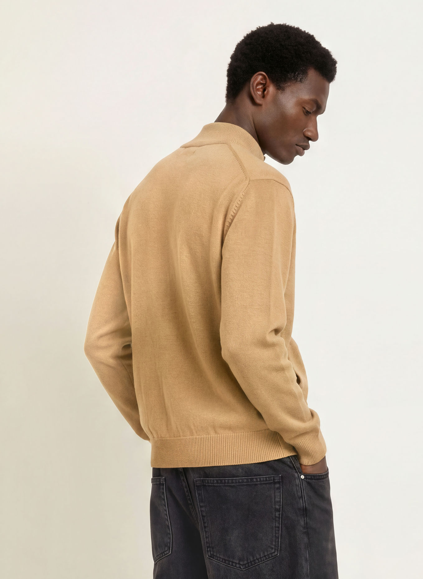 LACOSTE Pletený kardigan: VELBLOUDÍ
