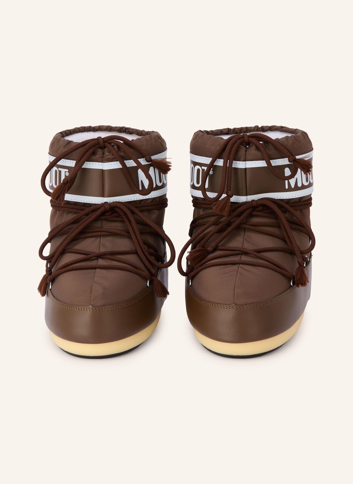 MOON BOOT Moon Boots ICON LOW: HNĚDÁ / BÍLÁ