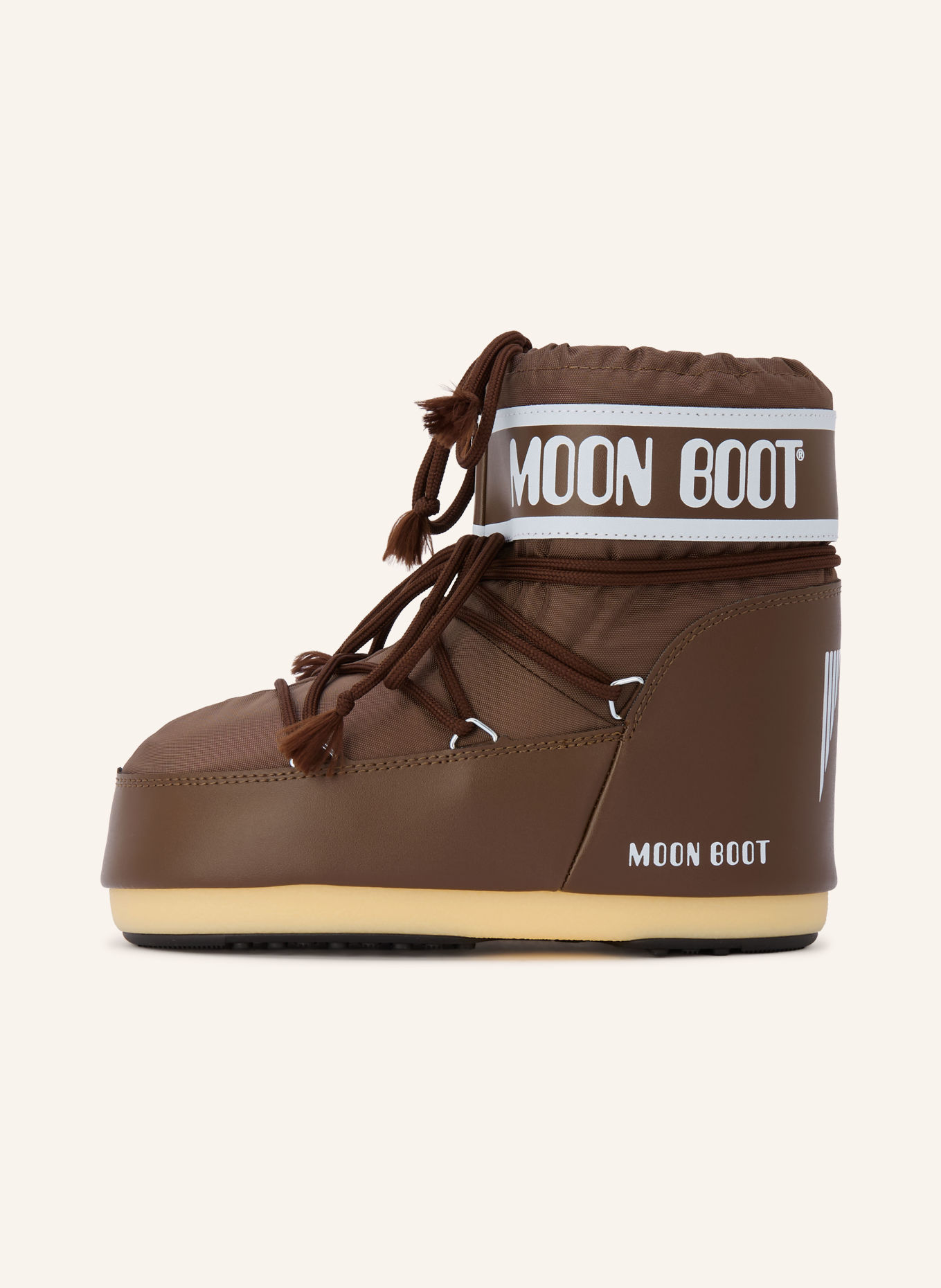 MOON BOOT Moon Boots ICON LOW: HNĚDÁ / BÍLÁ