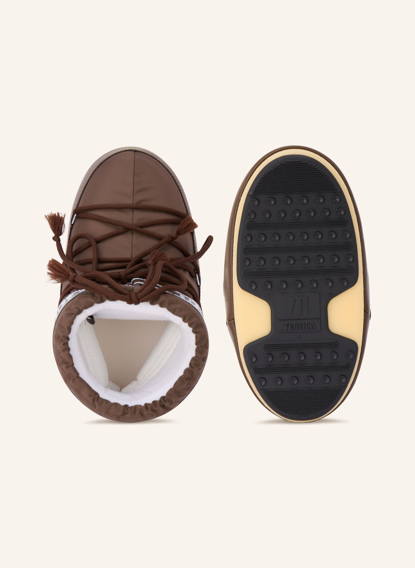 MOON BOOT Moon Boots ICON LOW: HNĚDÁ / BÍLÁ