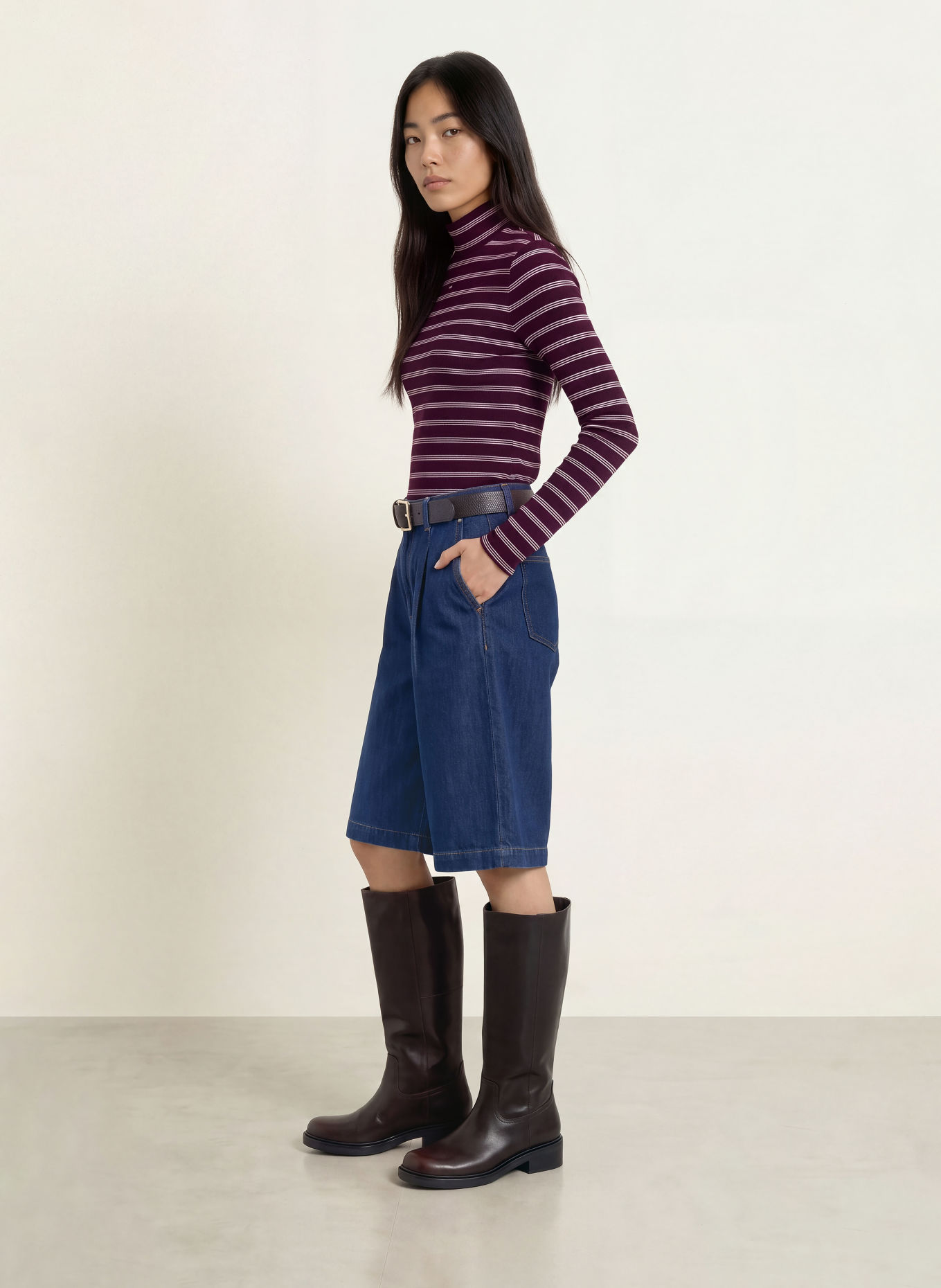TOMMY JEANS Tricou cu mânecă lungă: MOV ÎNCHIS / ROZ