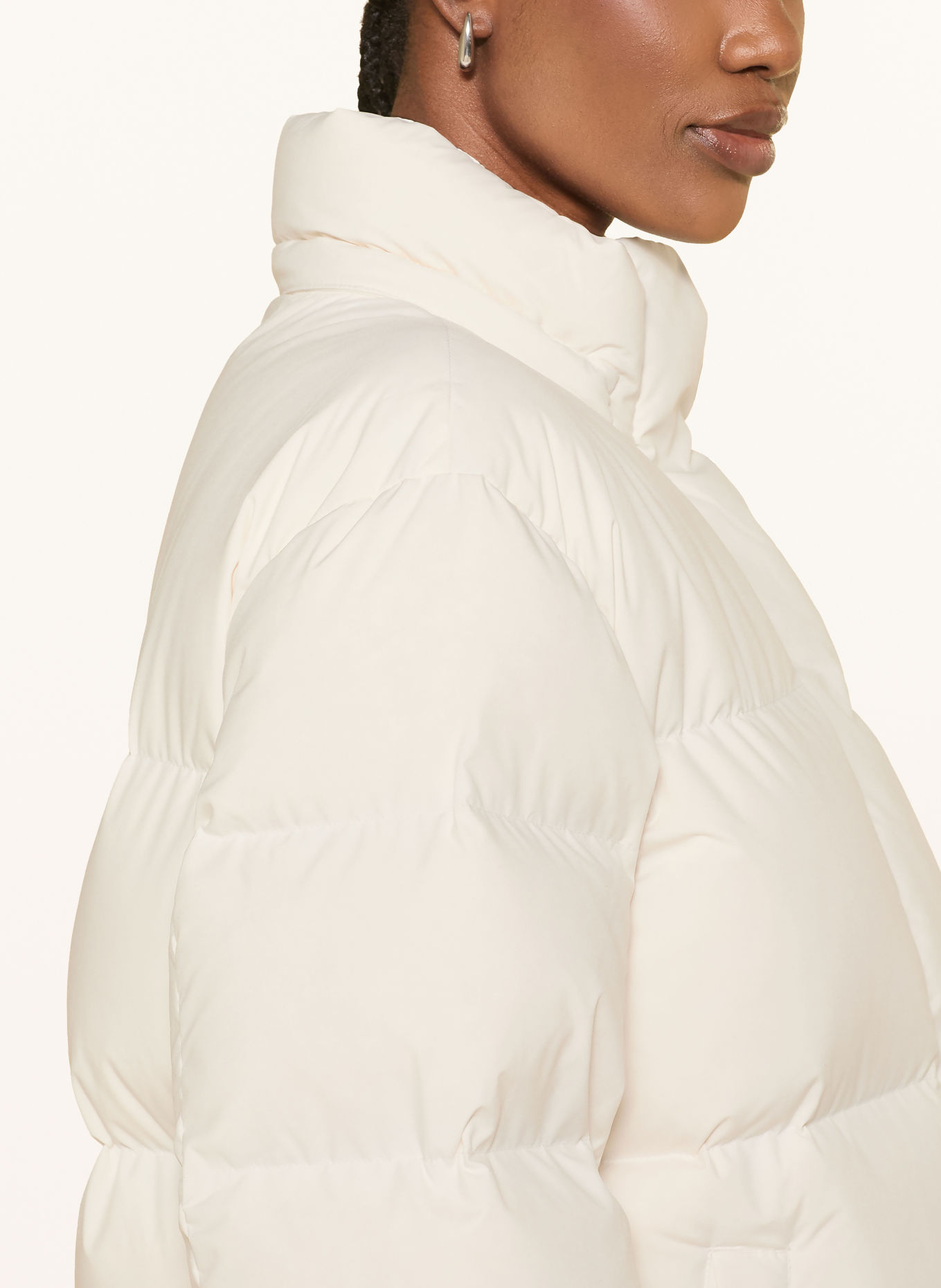 TOMMY JEANS Daunenmantel mit abnehmbarer Kapuze: WEISS