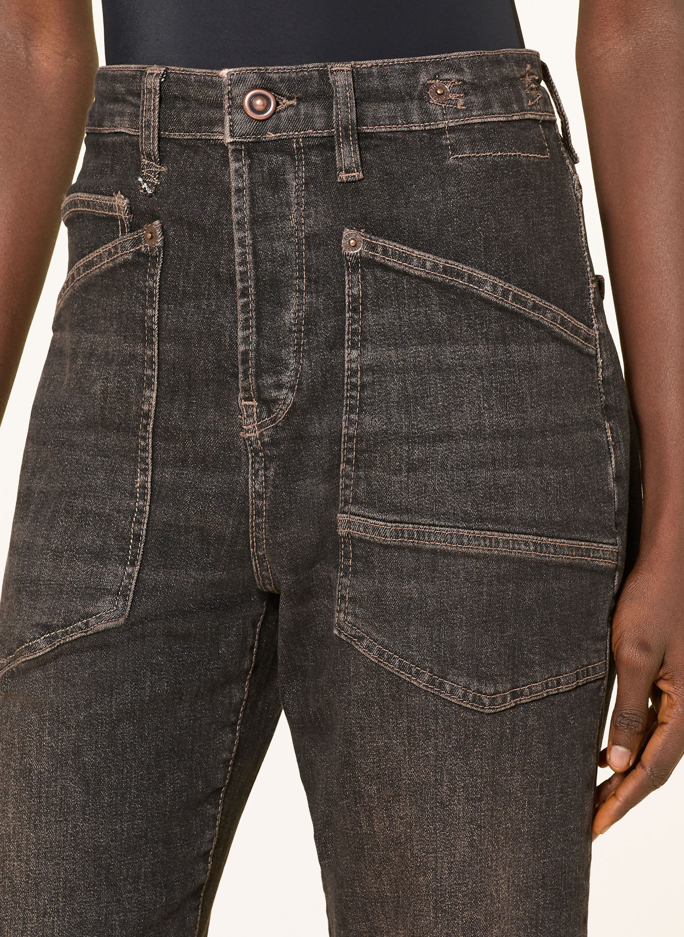 MAC Boyfriend jeans BAGGY: D958 brown tinted black wash