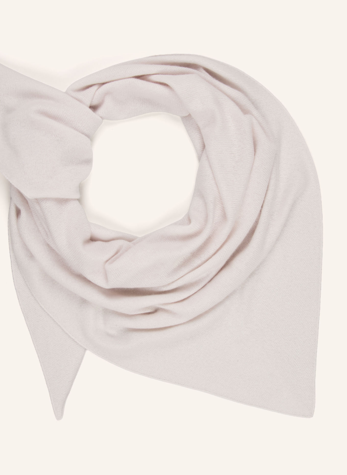 S.MARLON Triangular scarf in cashmere: ECRU
