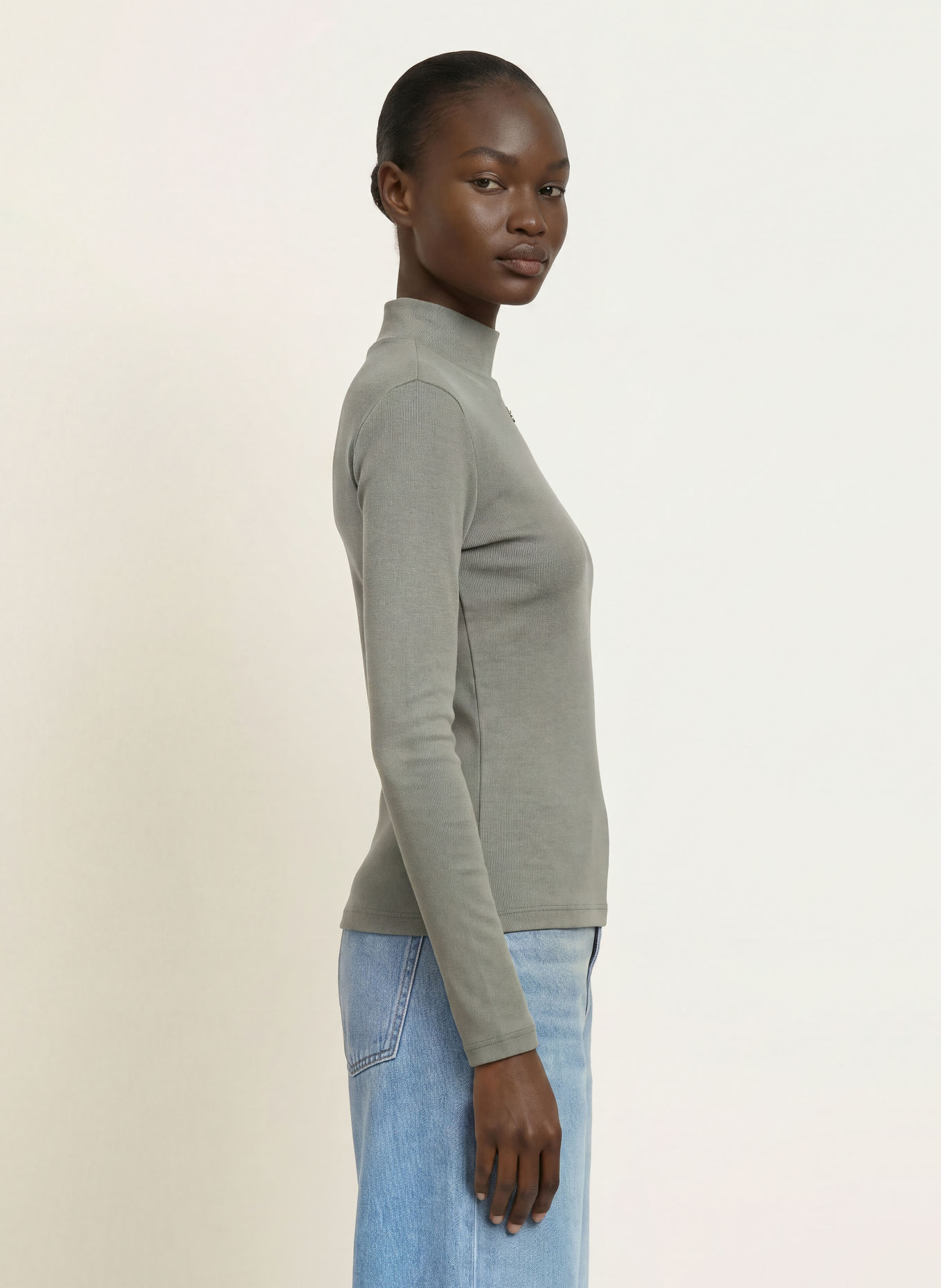 HUGO Longsleeve EASY: KHAKI