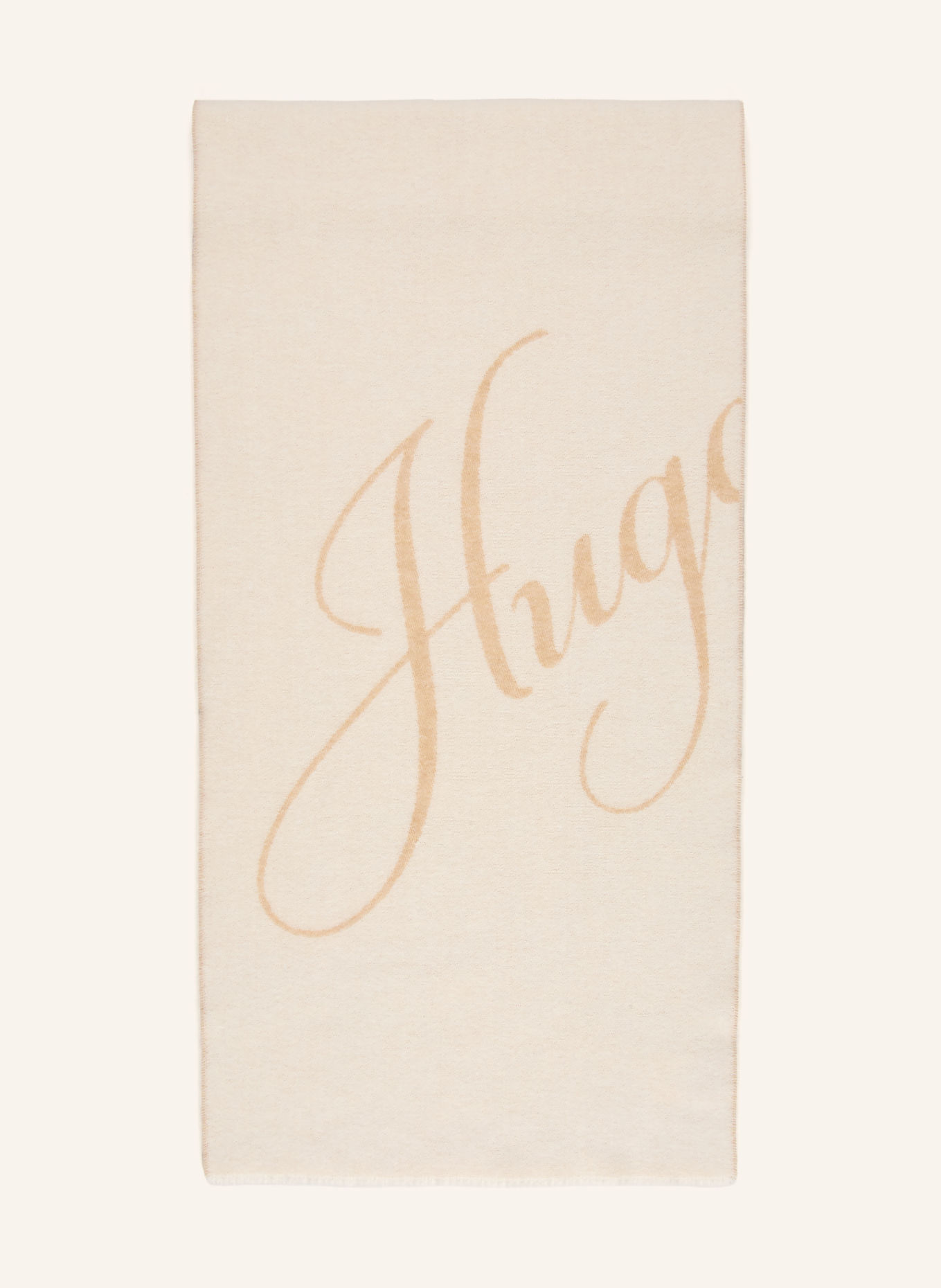 HUGO BYANCA scarf: WHITE / BEIGE