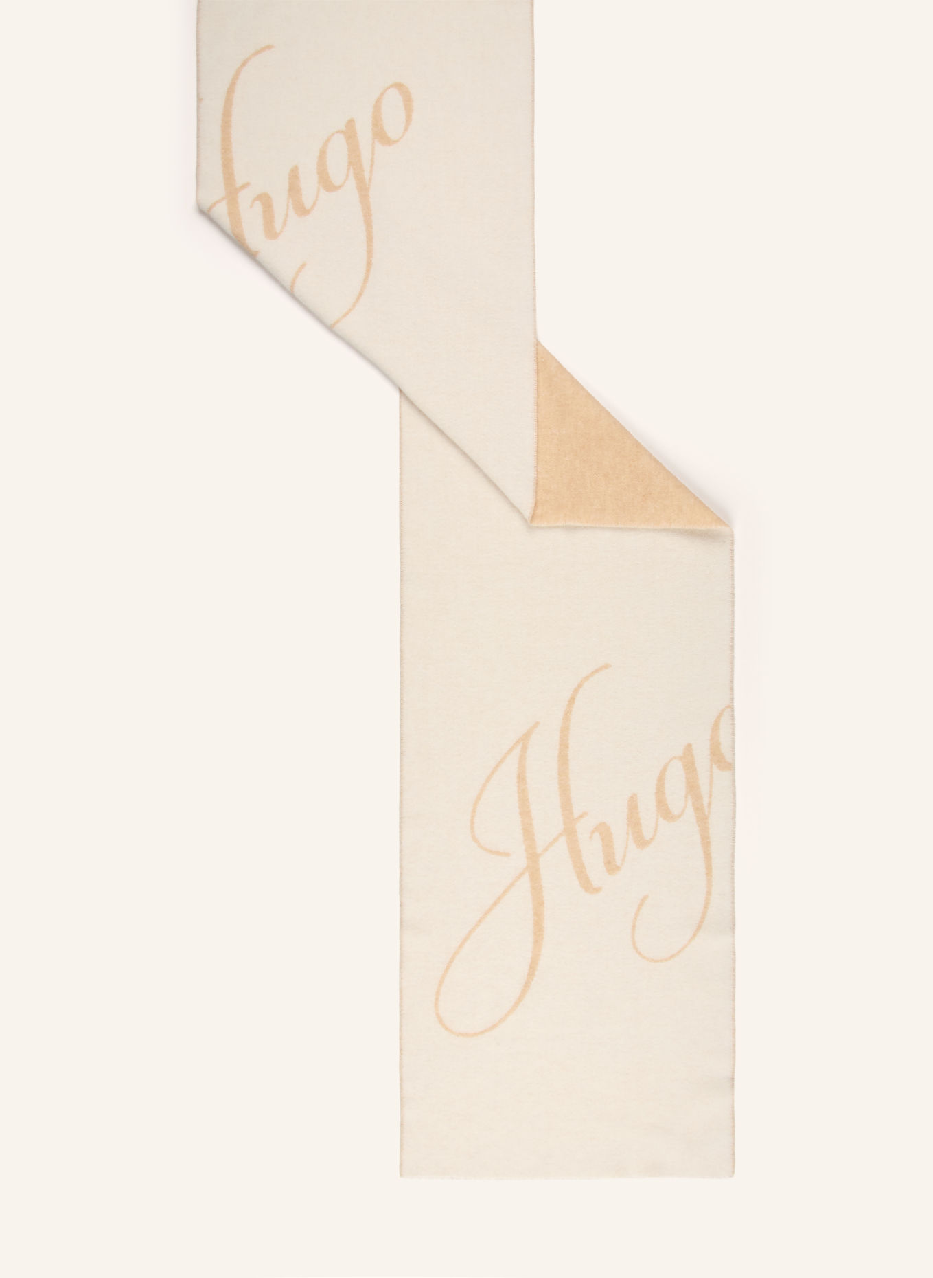 HUGO BYANCA scarf: WHITE / BEIGE