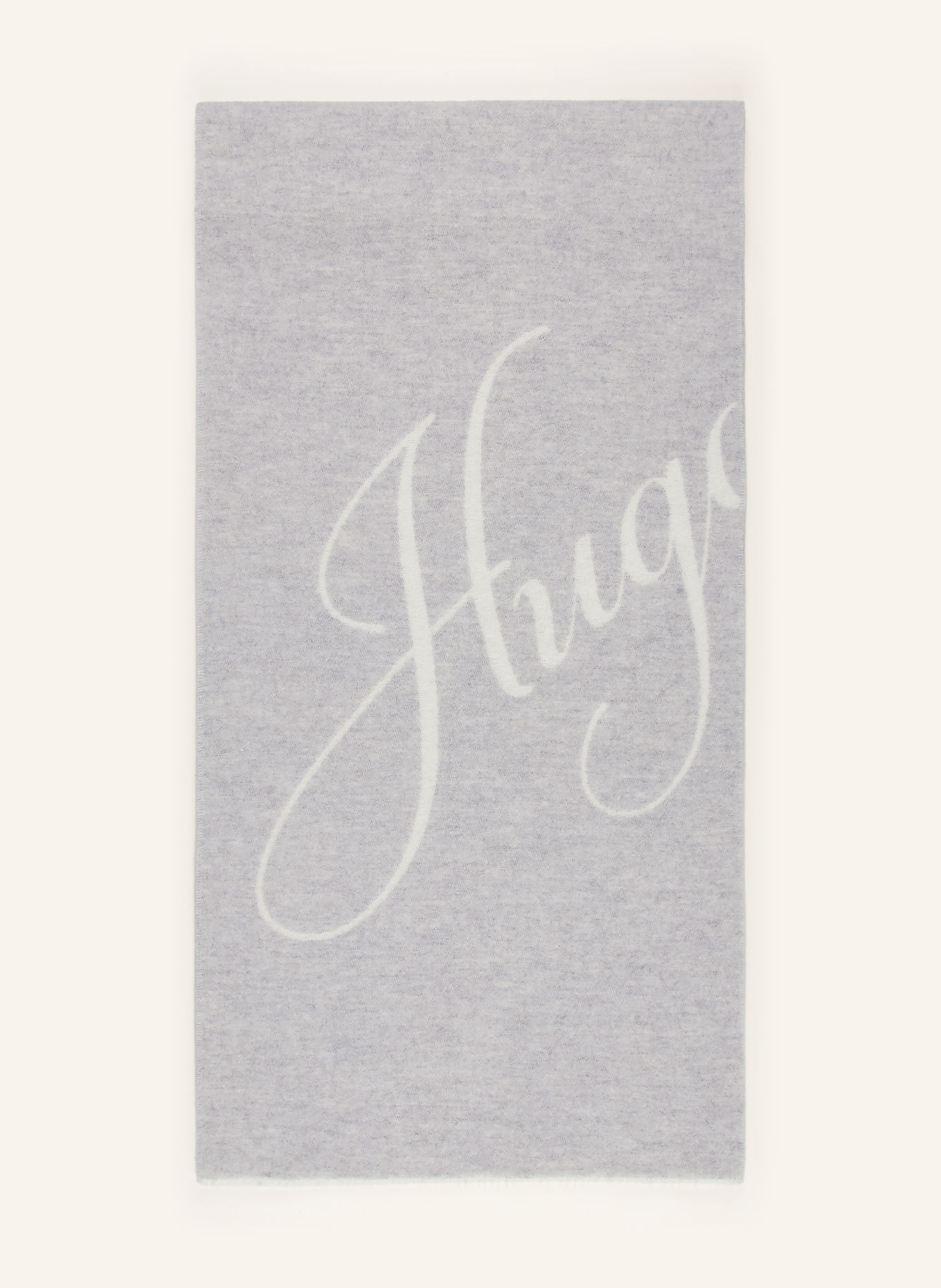 HUGO BYANCA scarf: LIGHT GRAY / WHITE