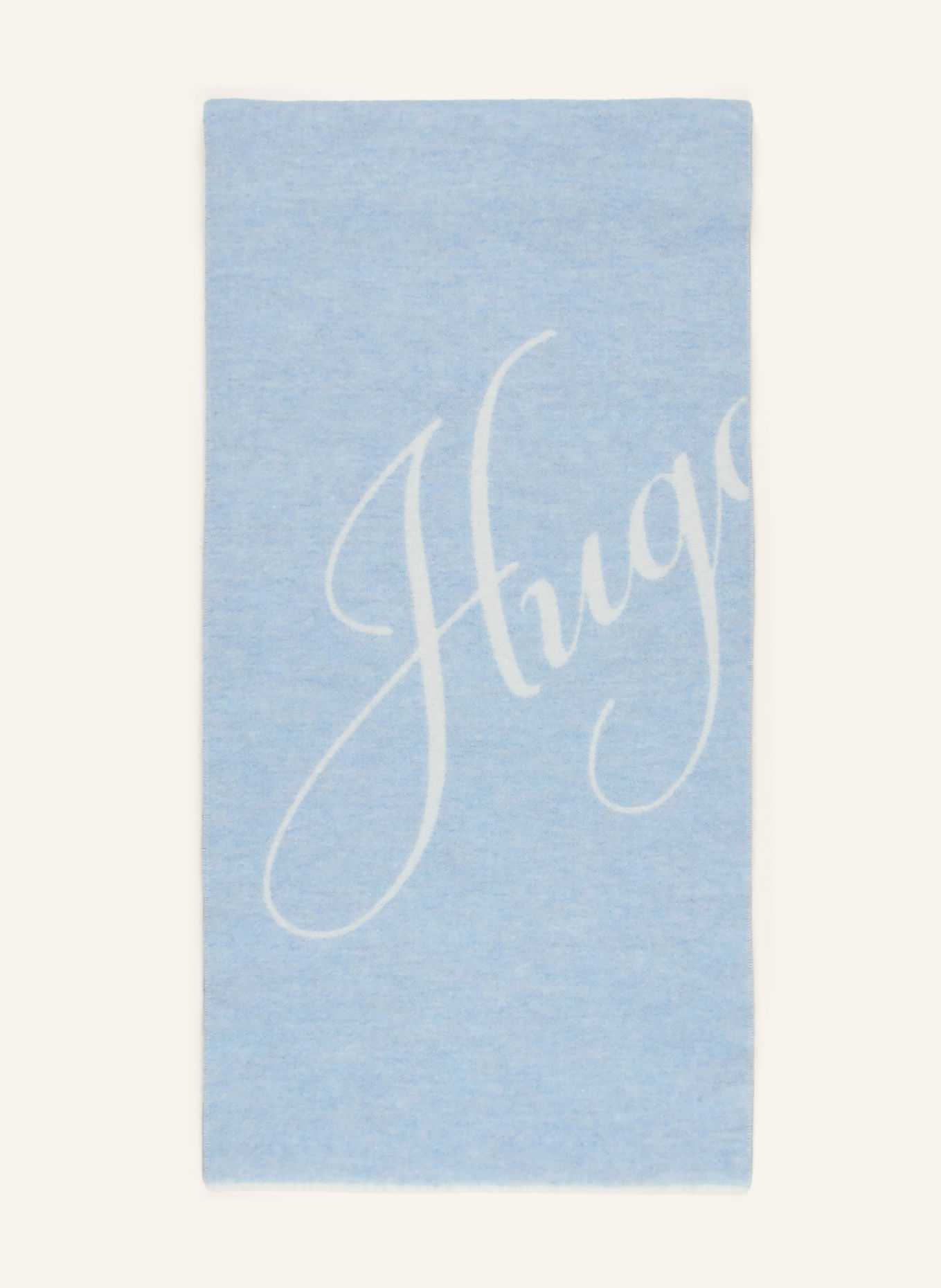 HUGO BYANCA scarf: LIGHT BLUE / WHITE