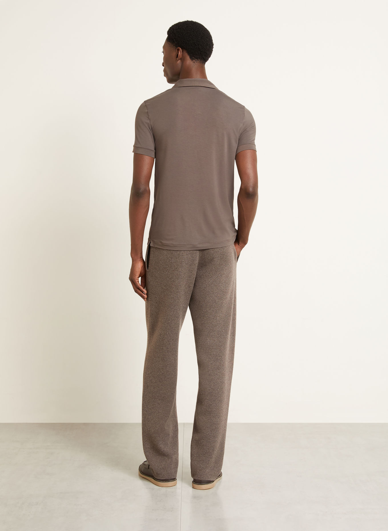 GIORGIO ARMANI Jersey-Poloshirt: TAUPE