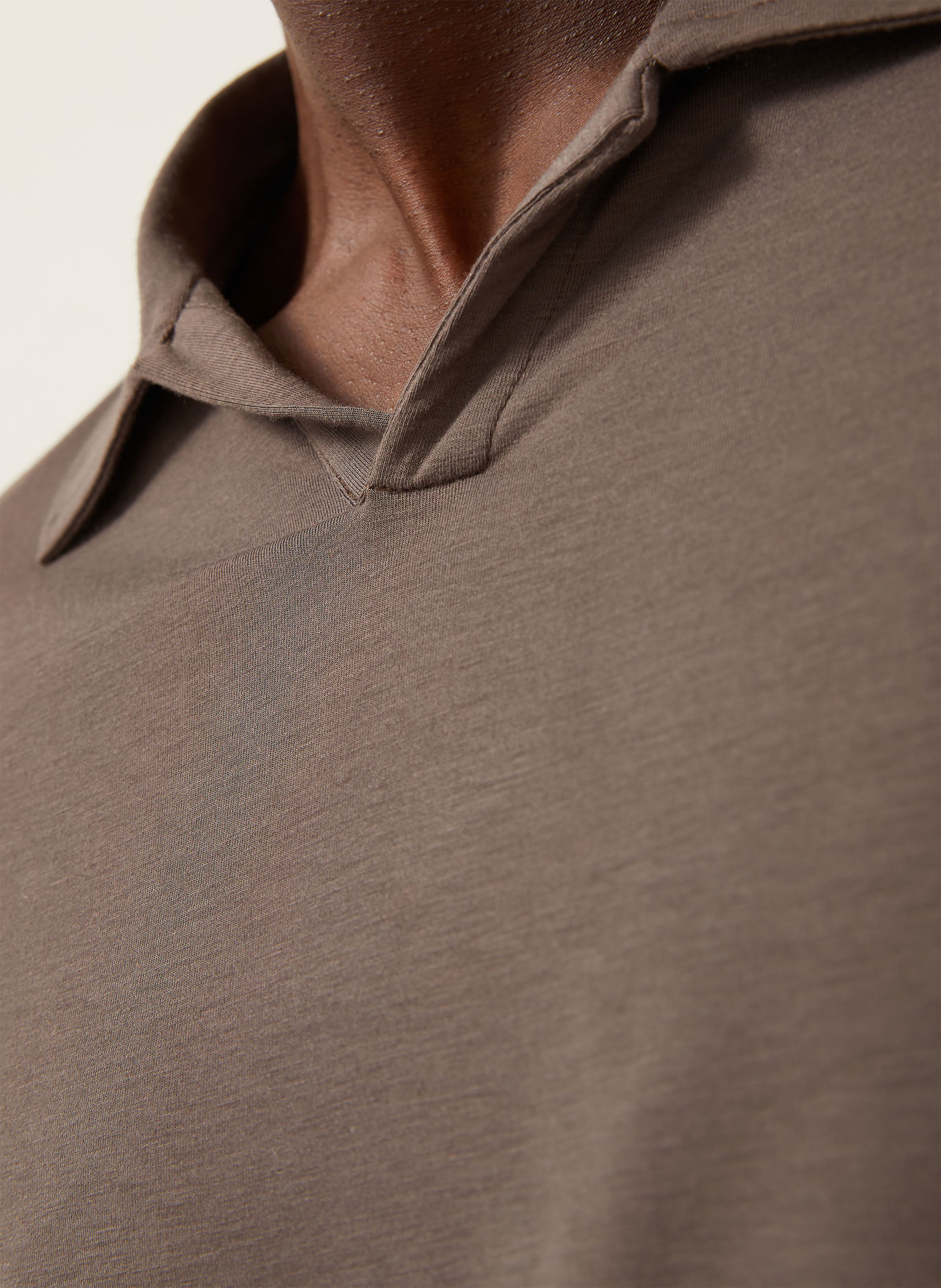 GIORGIO ARMANI Jersey-Poloshirt: TAUPE