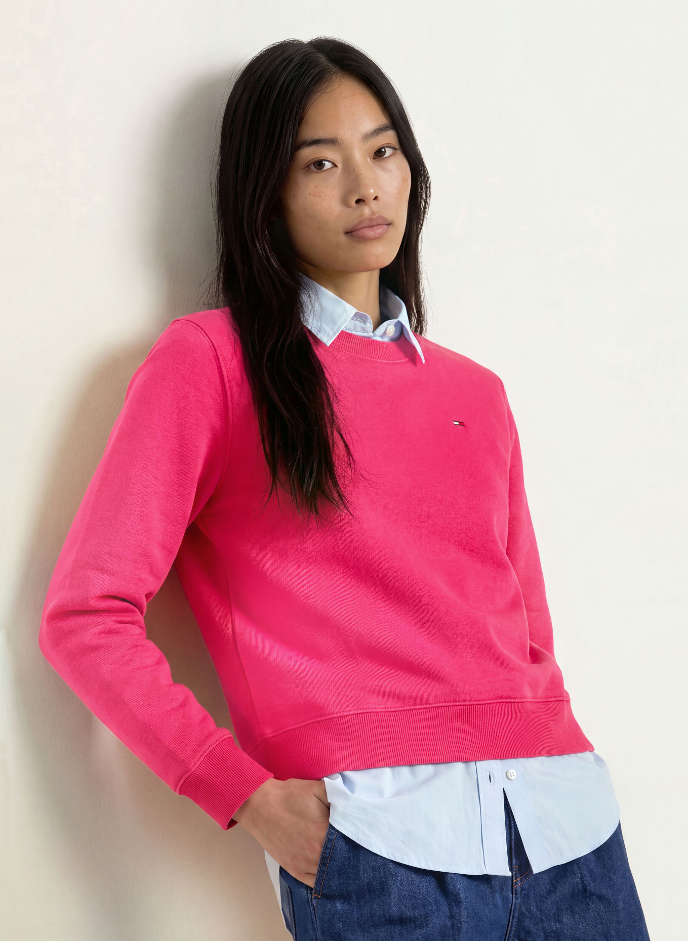 TOMMY JEANS Sweatshirt: PINK
